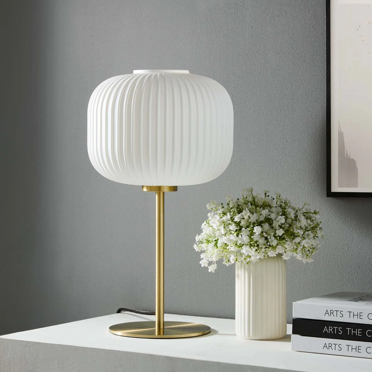 Glass Sphere Table Lamp – Decorative Table Lighting for Living Room and Bedroom - Image 2
