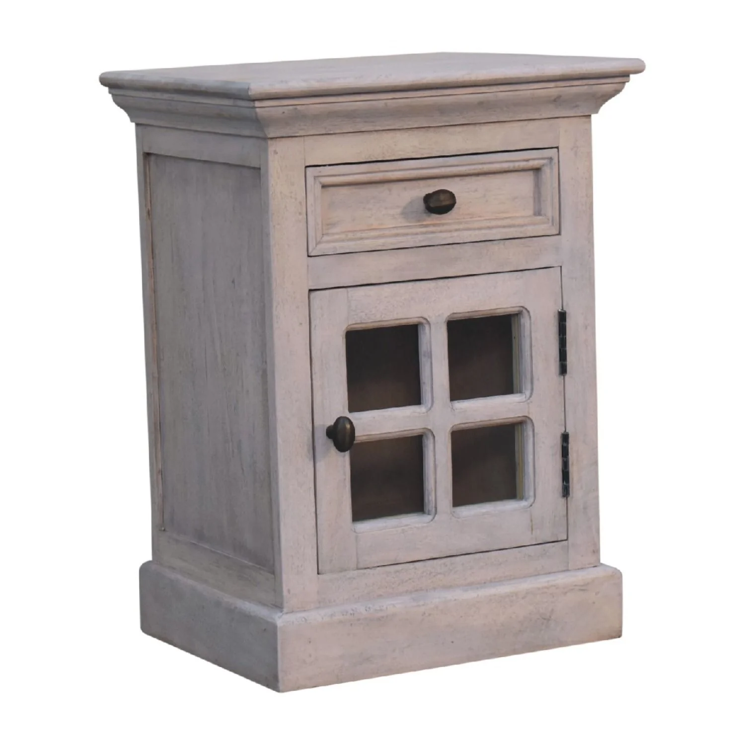 Glazed Bedside Table - Stone White - Image 6