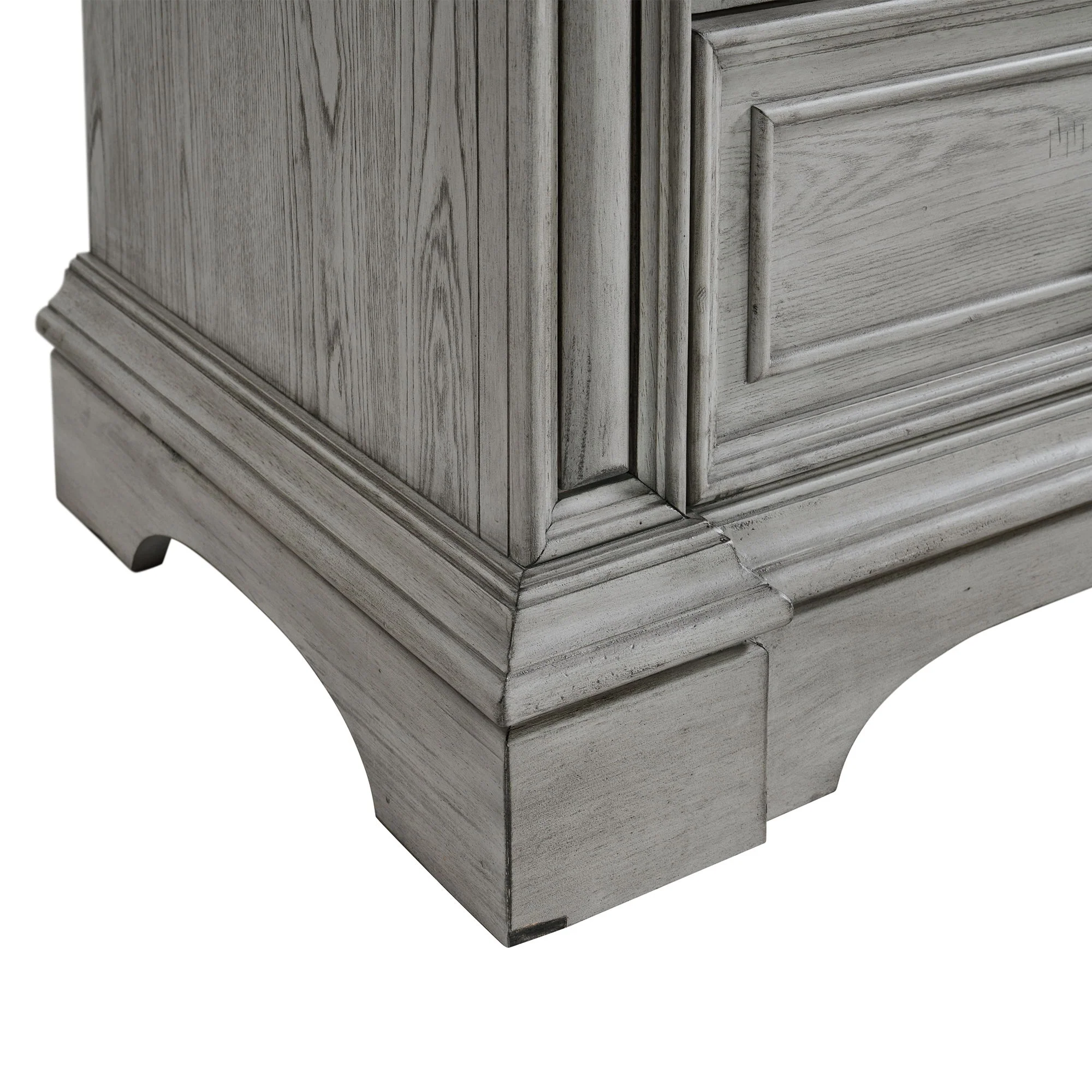 Glenmore - 3-Drawer Nightstand With USB - Aged Gray - Image 4
