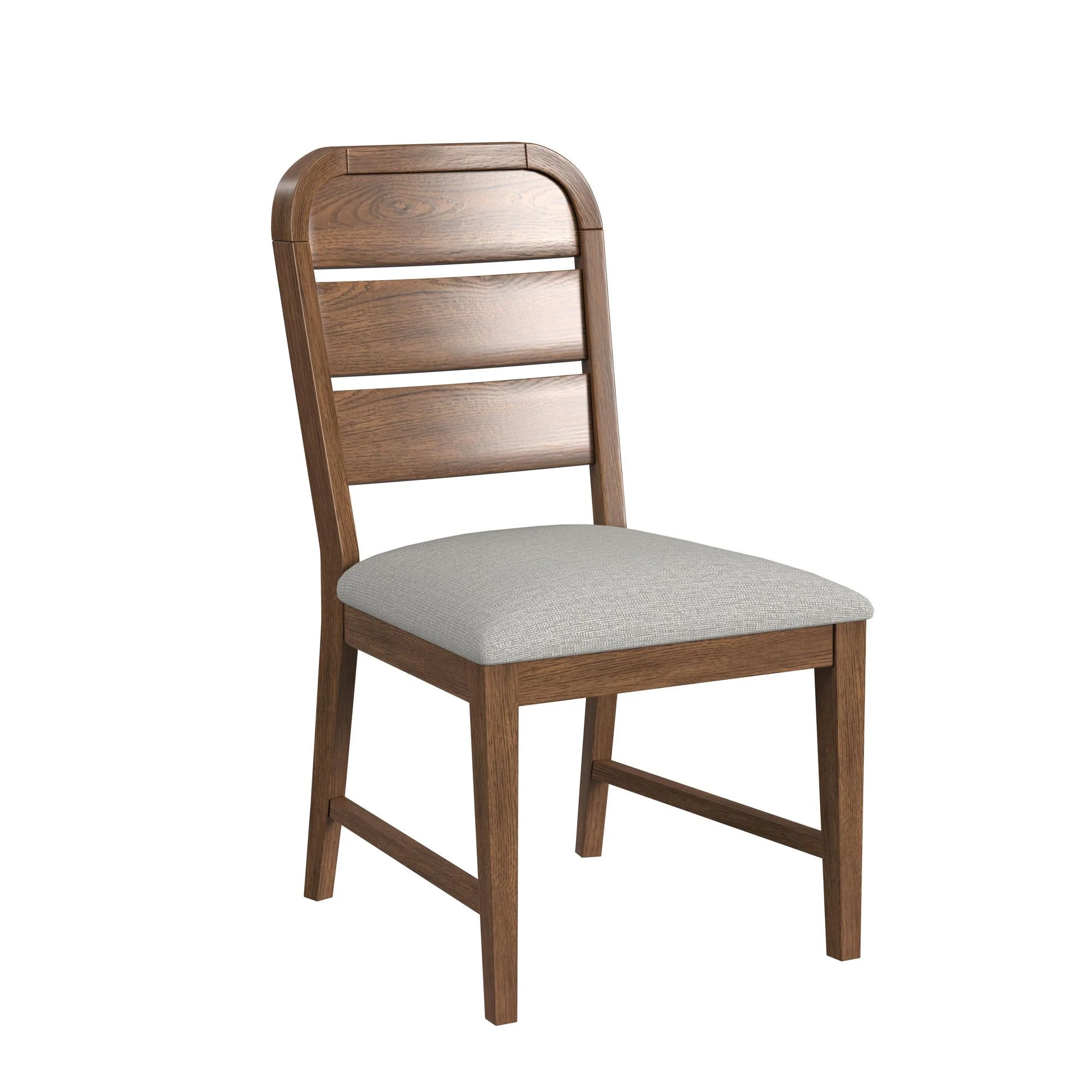 Glinda - Fabric Dining Side Chair (Set of 2) - Brown / Light Gray - Image 2