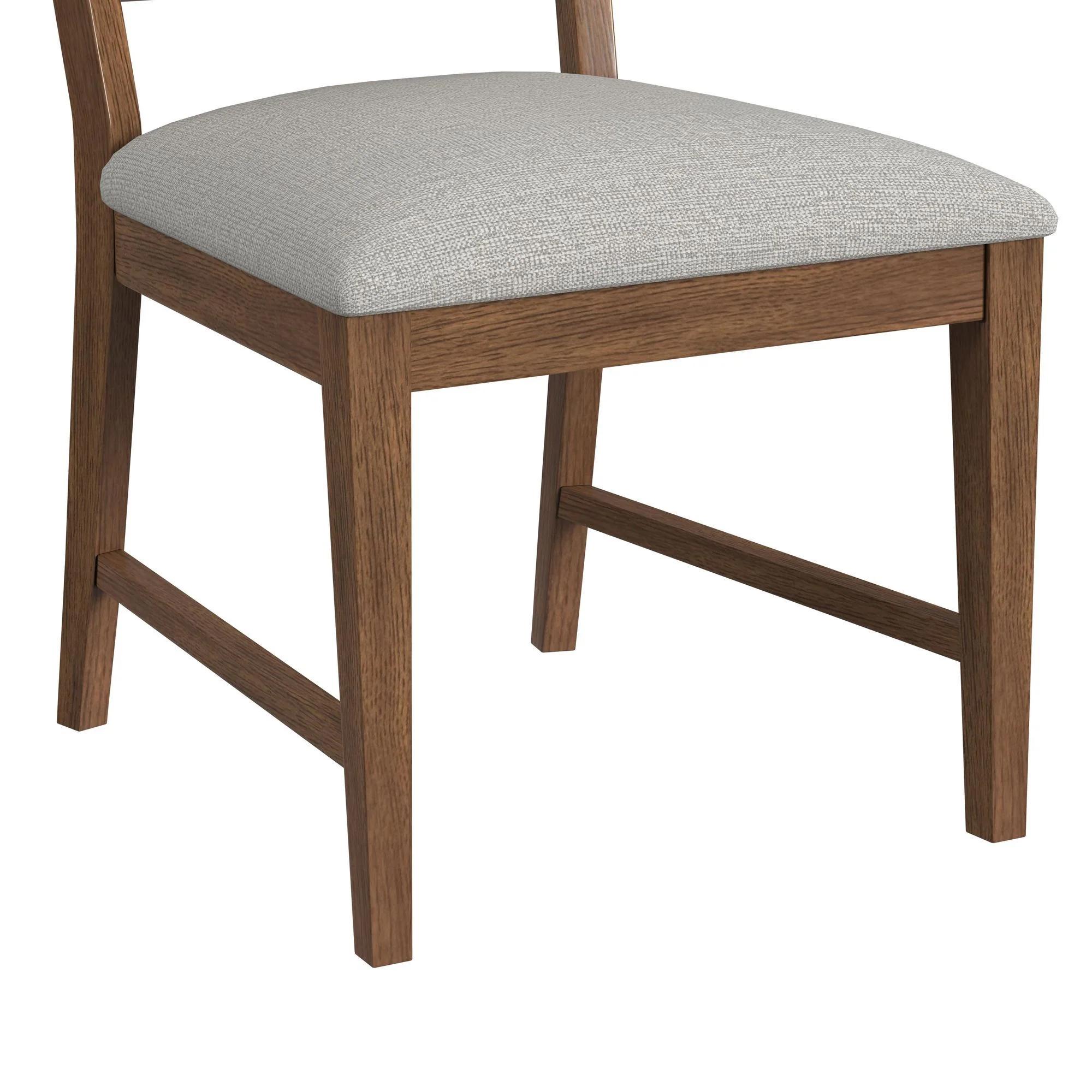 Glinda - Fabric Dining Side Chair (Set of 2) - Brown / Light Gray - Image 9