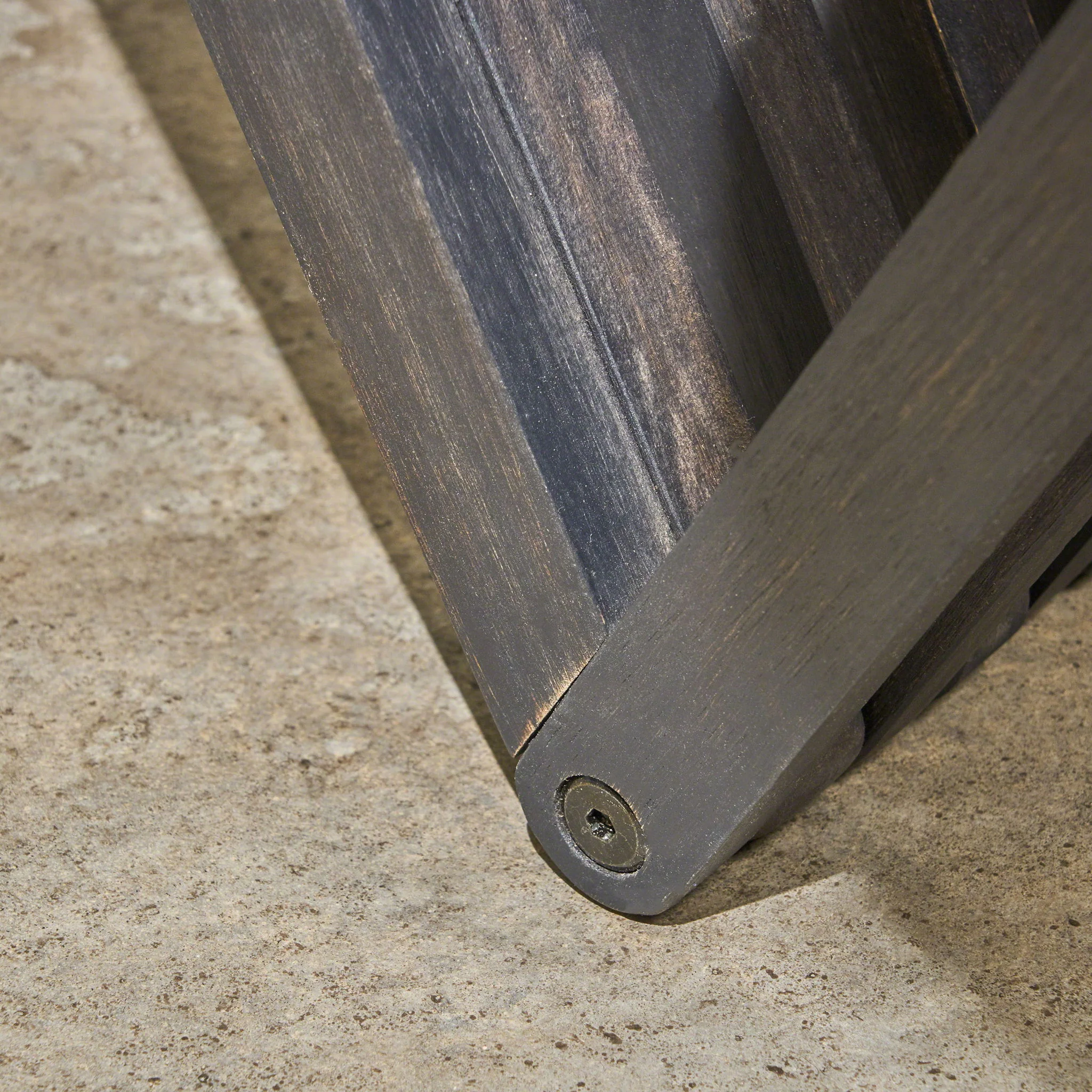 Gloaming - Outdoor Bench With Slat Design And Triangular Base - Image 7
