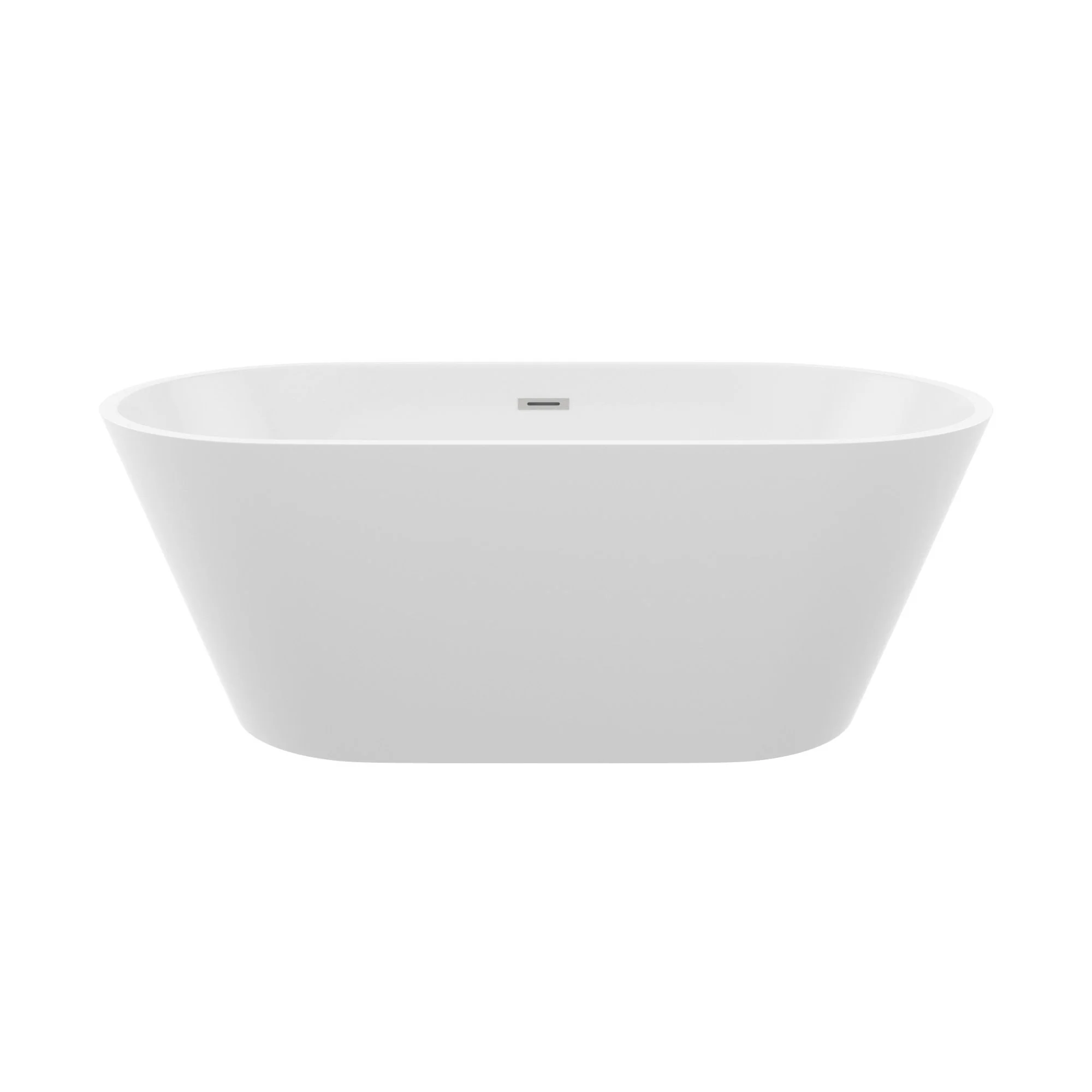 Gloss Freestanding Bathtub With Overflow & Pop Up Drain, Stand Alone Soaking Tub - Image 13