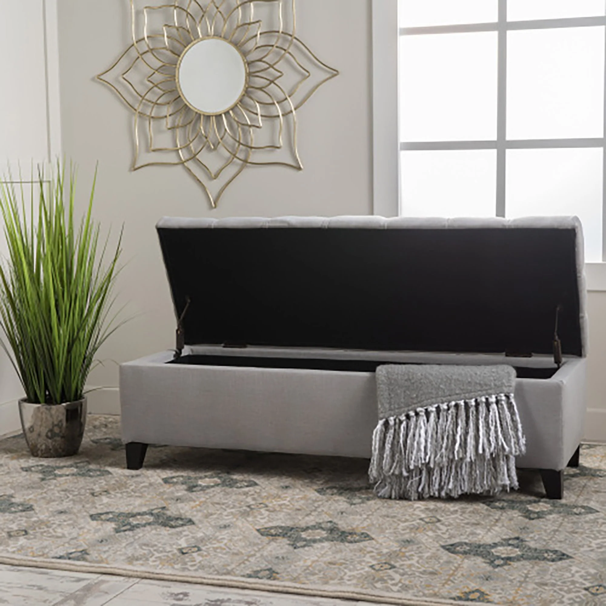 Glouster - Storage Ottoman - Light Gray - Image 7