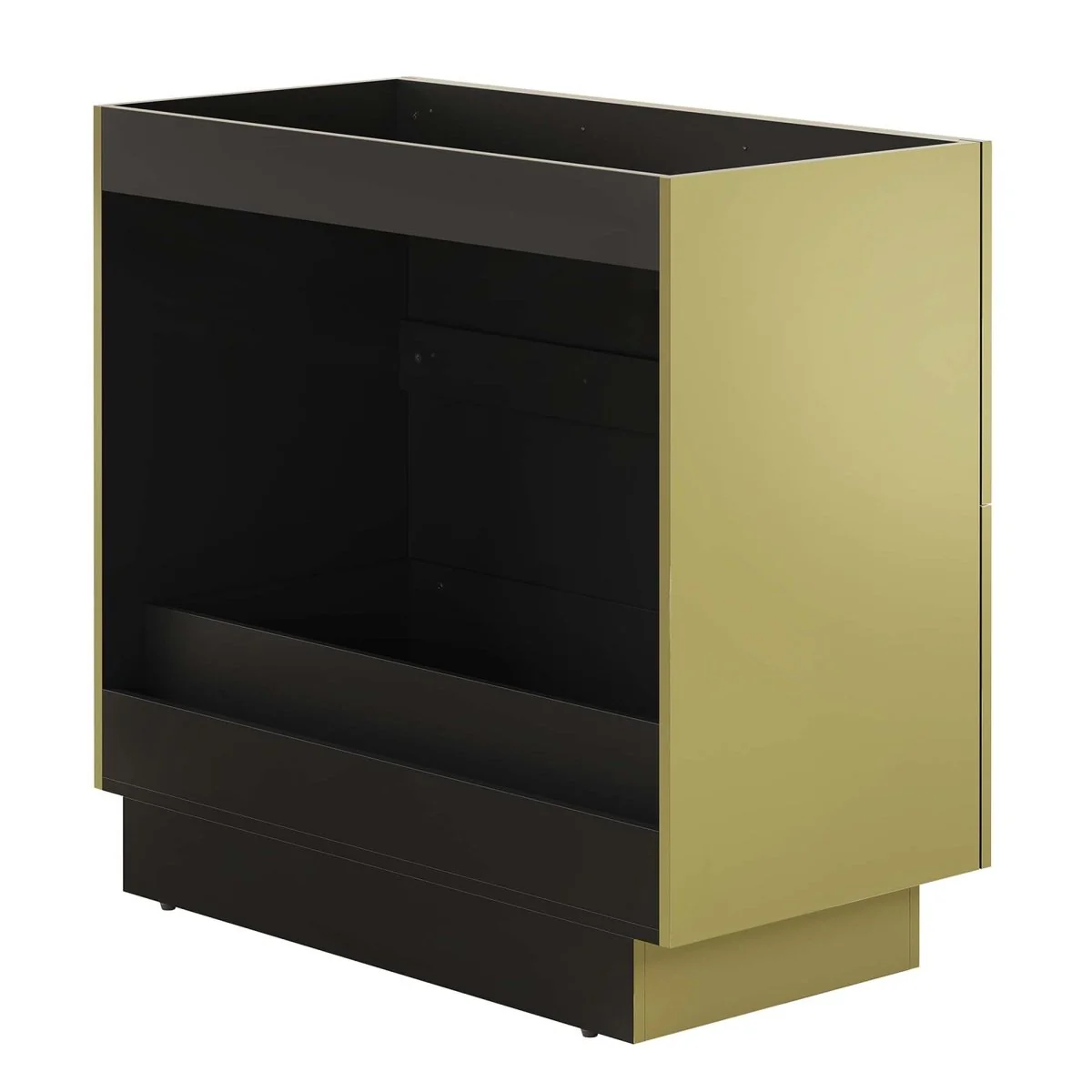 Gold Finish Bathroom Vanity Cabinet with Drawer – Sink Basin Not Included - Image 33