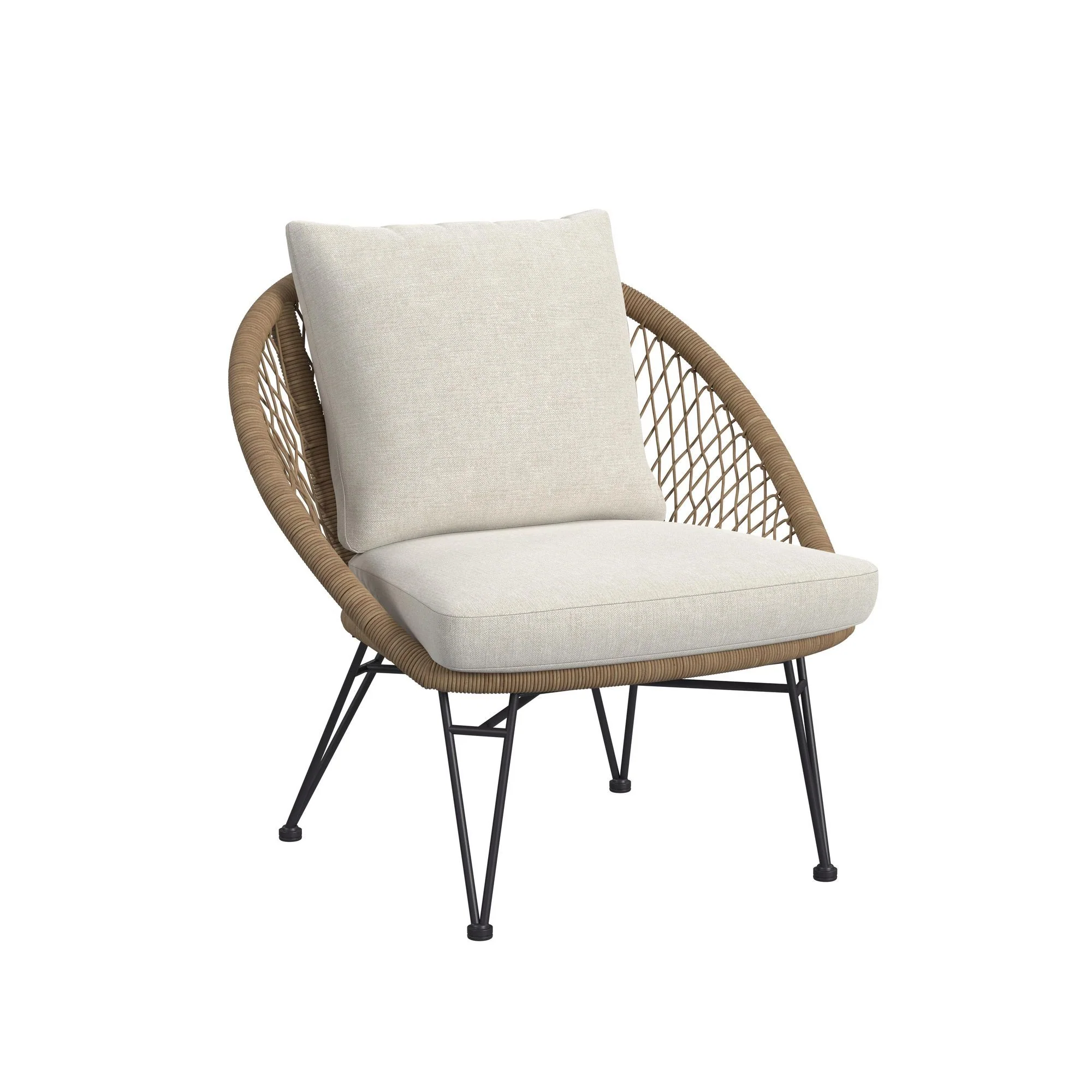 Grace - 4 Piece Outdoor Seating Set - Beige / Natural - Image 3