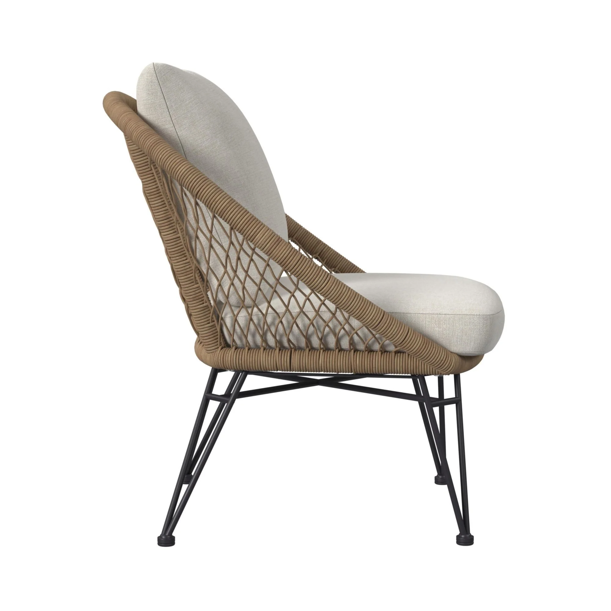 Grace - 4 Piece Outdoor Seating Set - Beige / Natural - Image 6