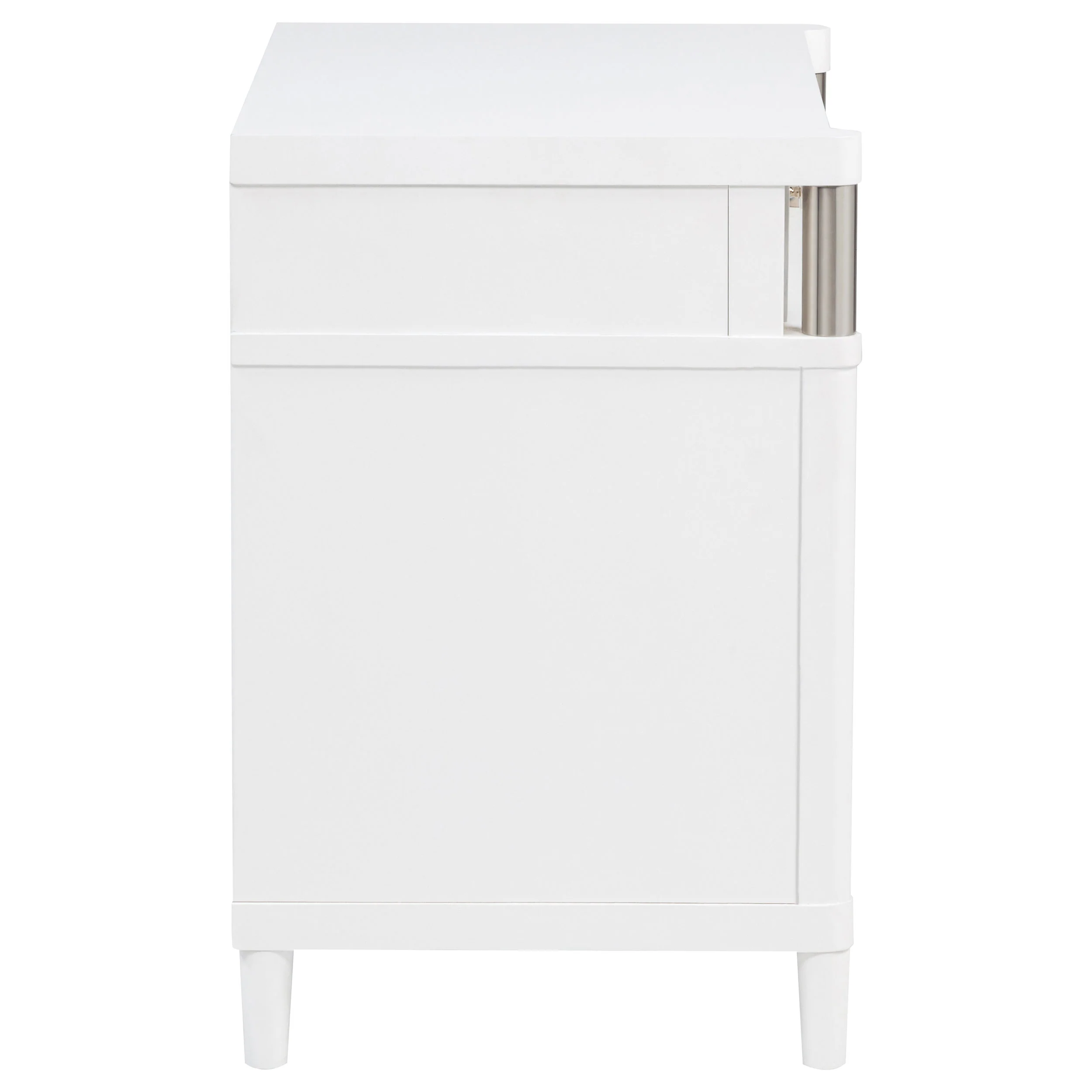 Gracemont 3-Drawer White Nightstand with Metal Accents - Image 6