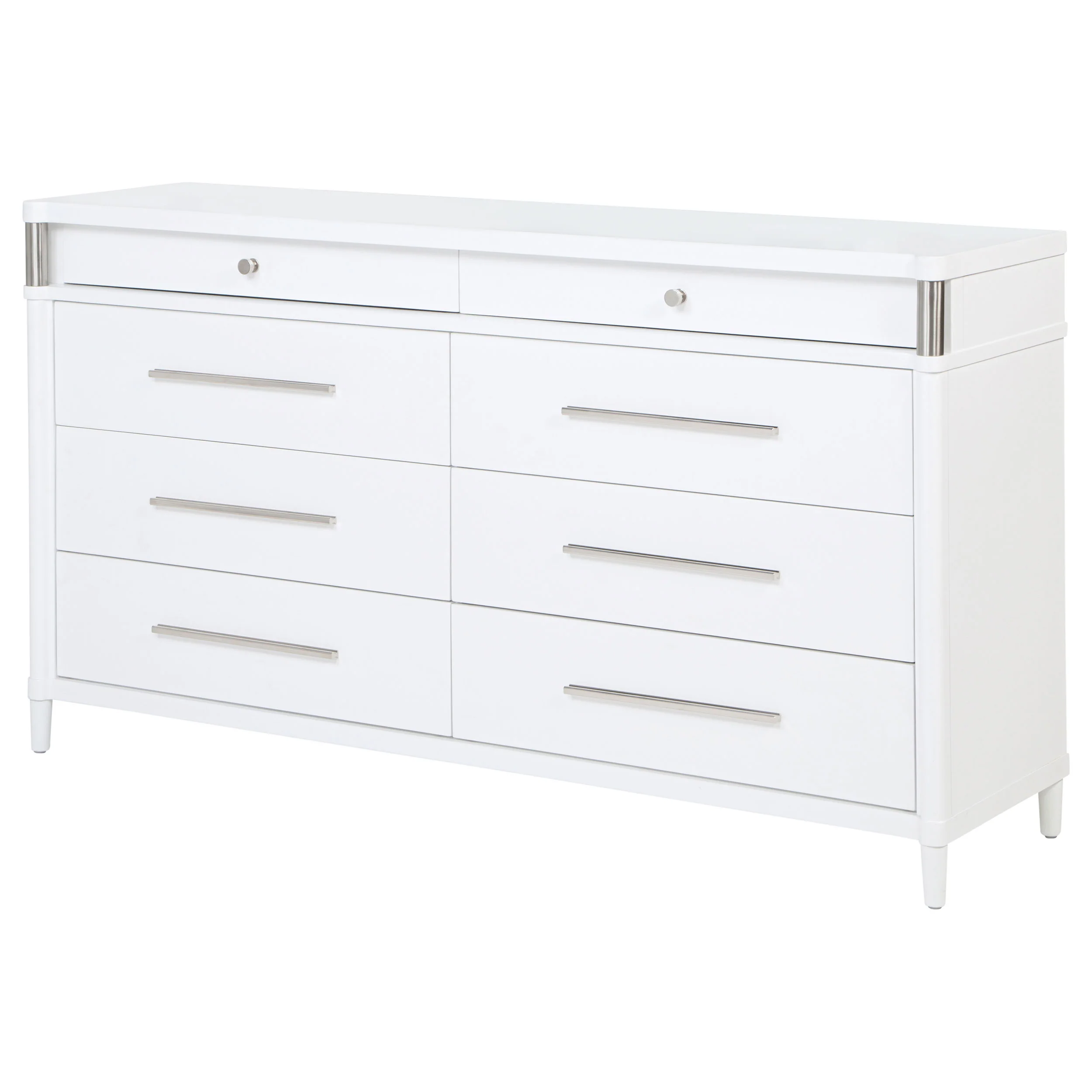 Gracemont 8-Drawer Bedroom Dresser Cabinet White - Image 4