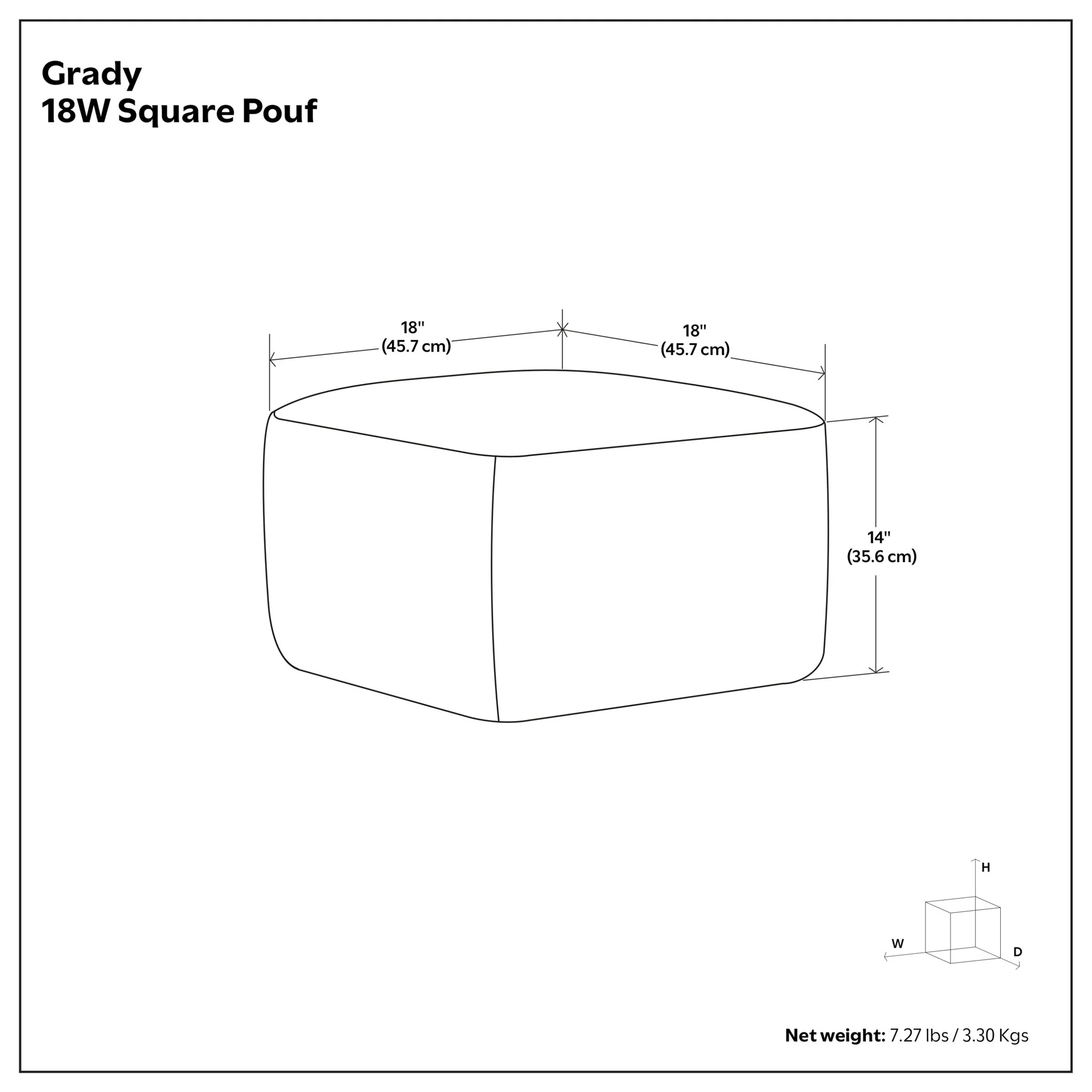 Grady - Handcrafted Square Pouf - Image 22