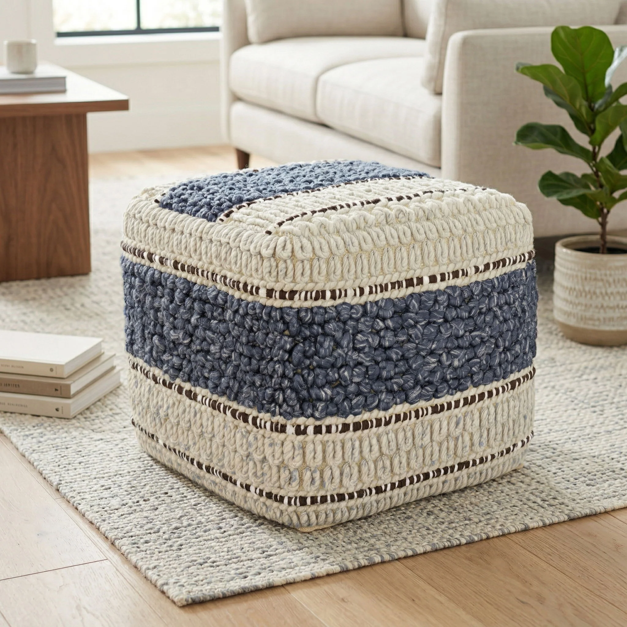 Grady - Handcrafted Square Pouf - Image 26