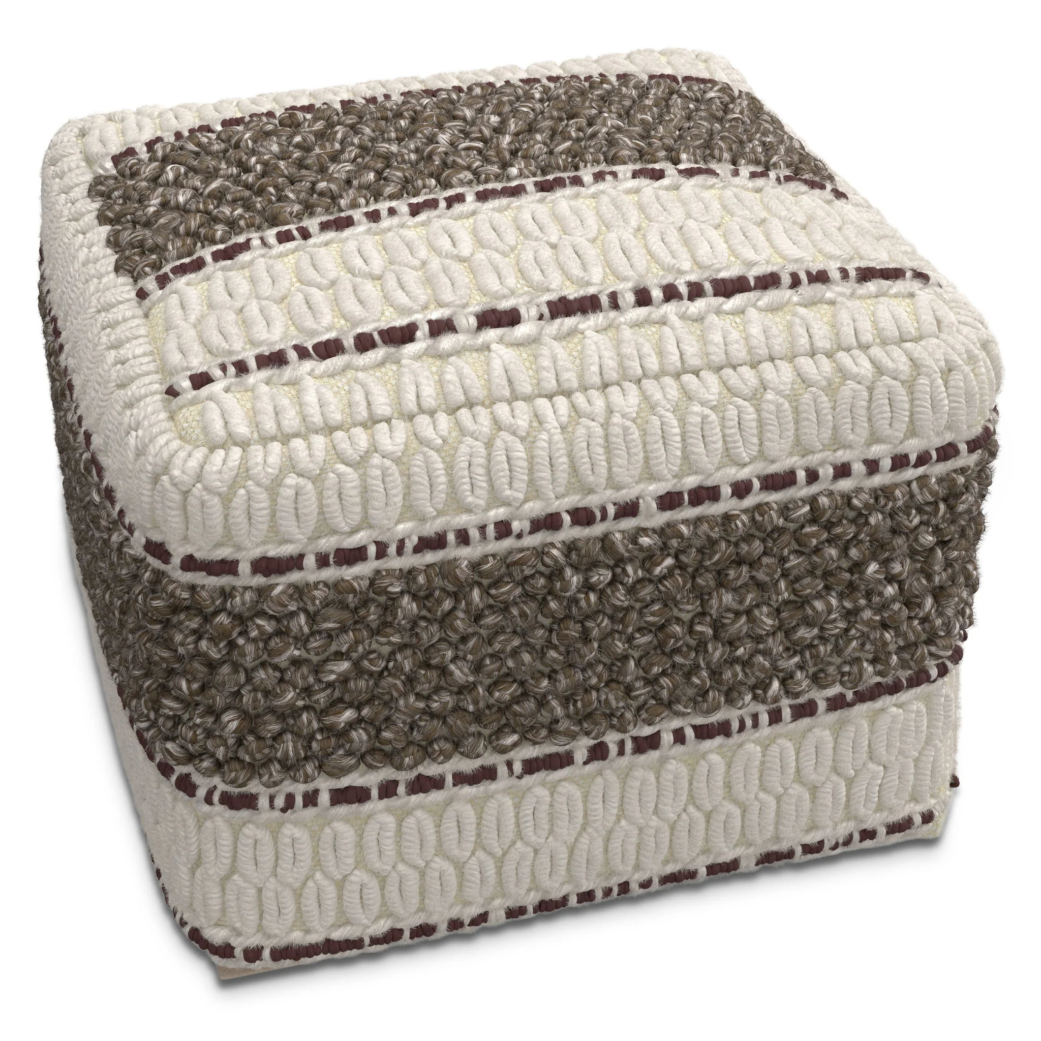 Grady - Handcrafted Square Pouf - Image 28