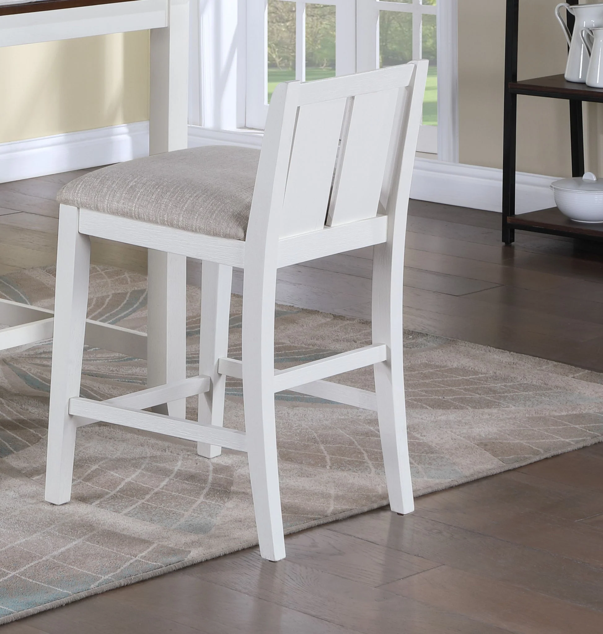 Graham - 3 Piece Small Space Counter Height Dining Table With Shelves And 2 Chairs (Set of 3) - Image 5