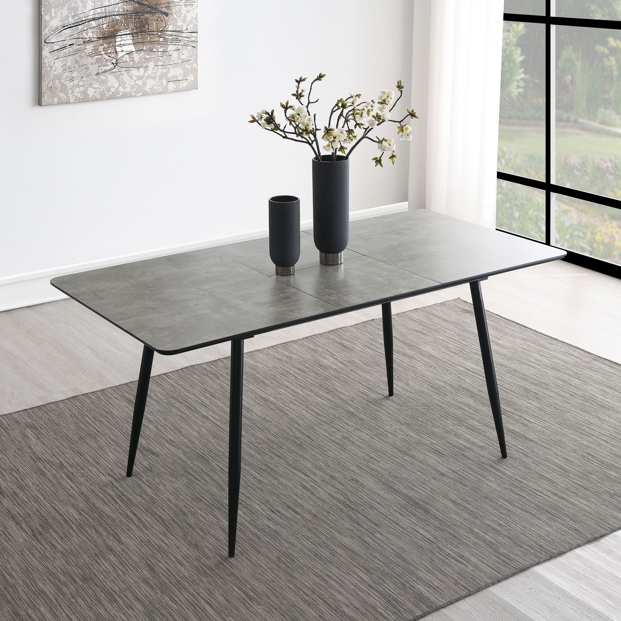 Grant - Extension Dining Table With Butterfly Leaf - Gray - Image 7