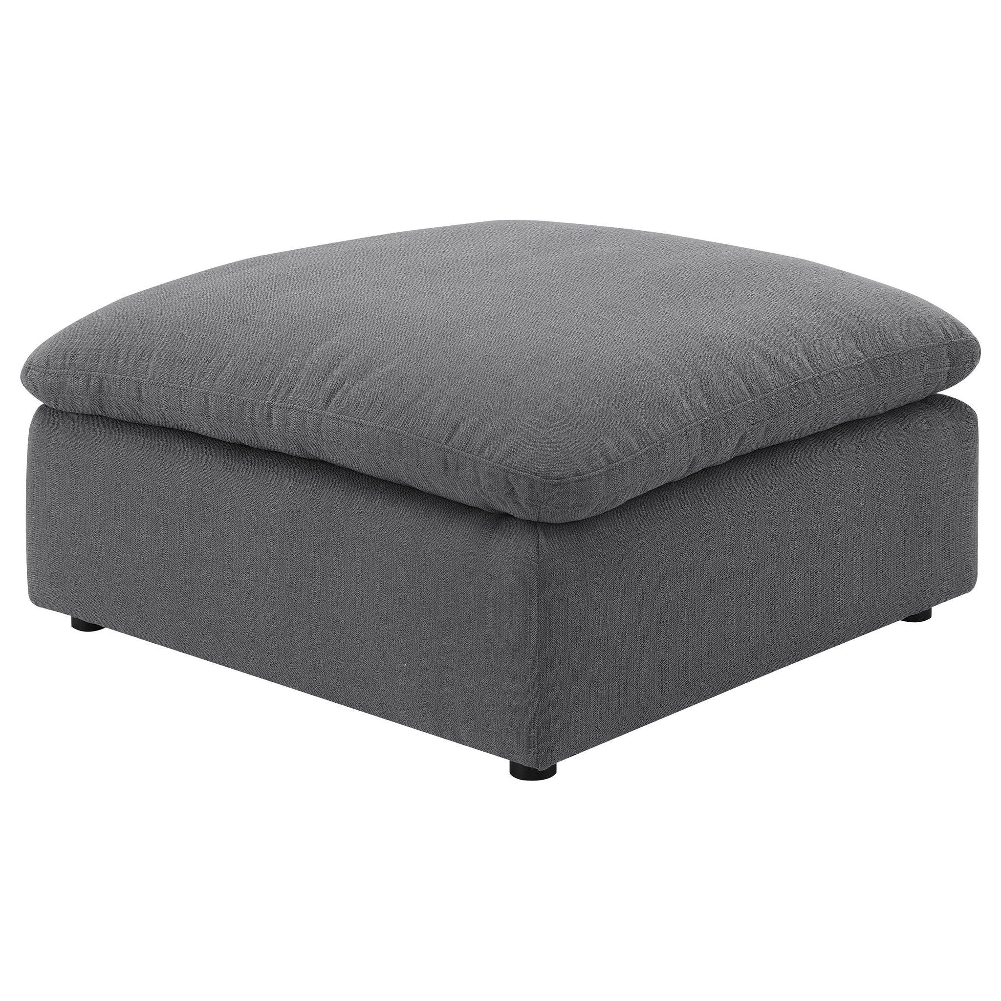 Greeley - Upholstered Square Ottoman With Cushion - Charcoal - Image 2