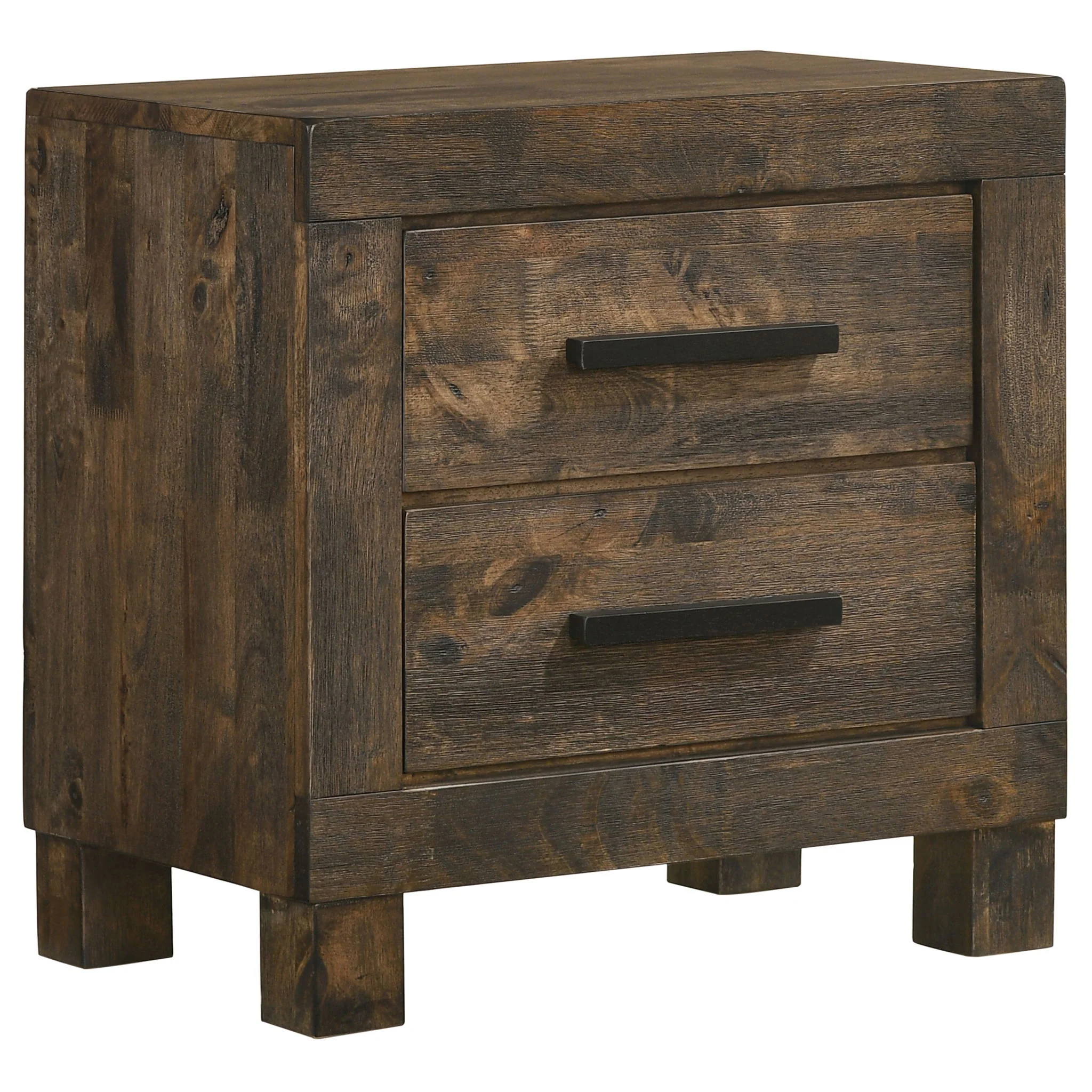 Greely - 5 Piece King Storage Bedroom Set Includes Bed, Nightstand, Dresser, Mirror & Chest - Rustic Brown - Image 3
