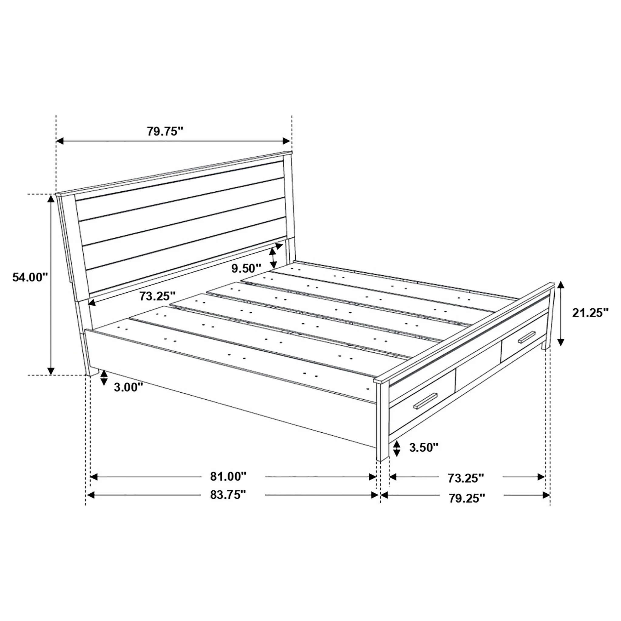 Greely - Eastern King Storage Bed - Brown - Image 8