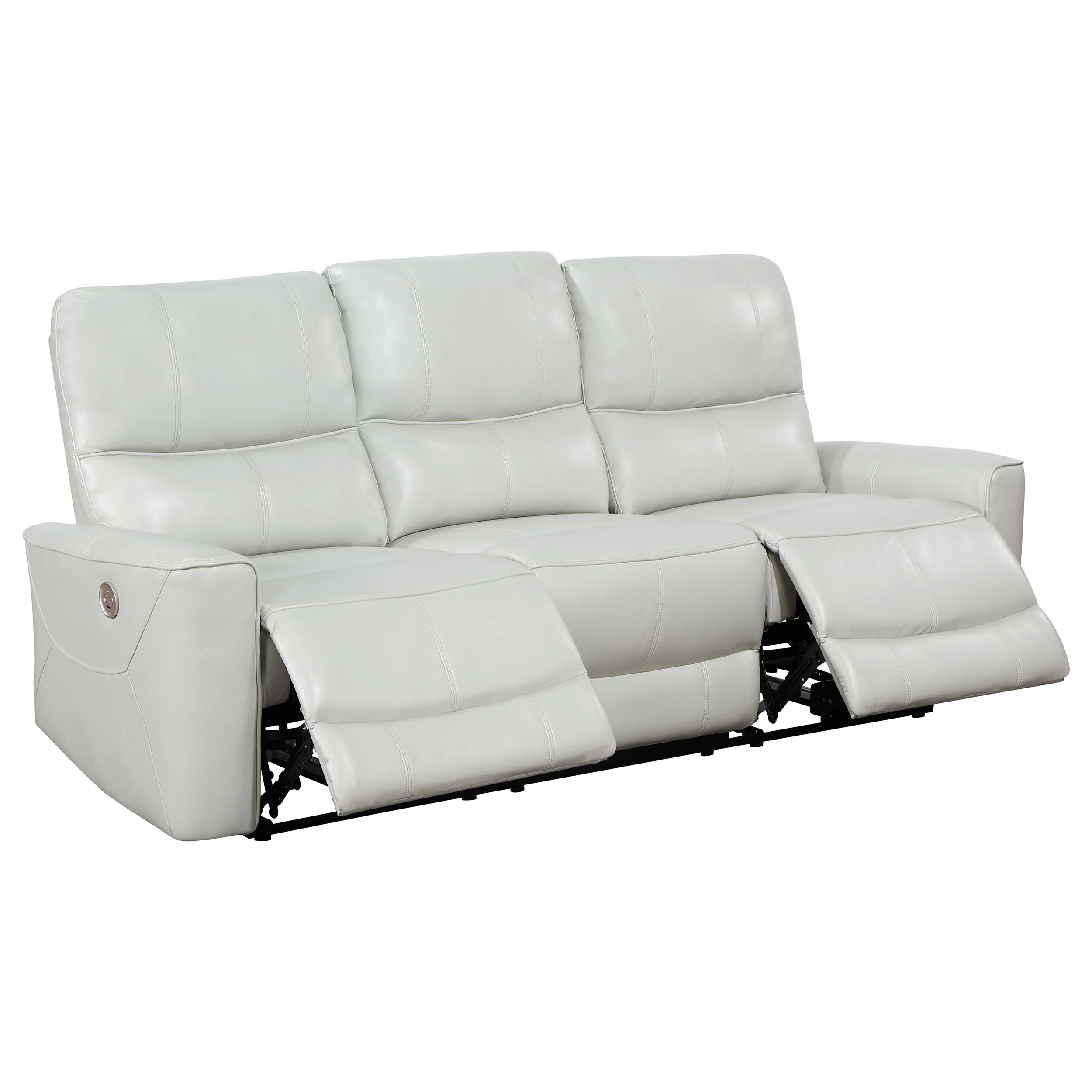 Greenfield 2-Piece Power Reclining Sofa Set Dove Grey - Image 3