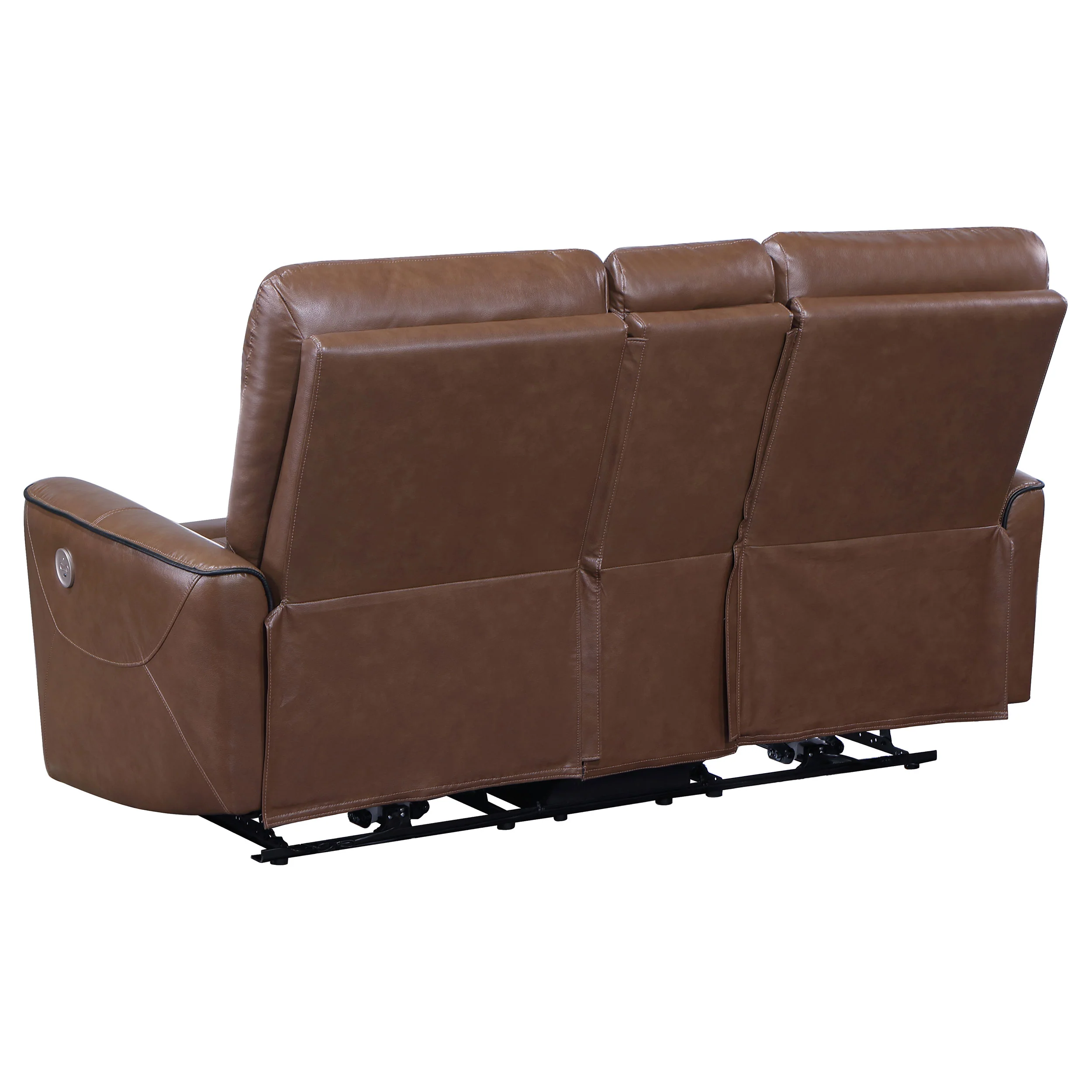 Greenfield 2-Piece Power Reclining Sofa Set Saddle Brown - Image 8