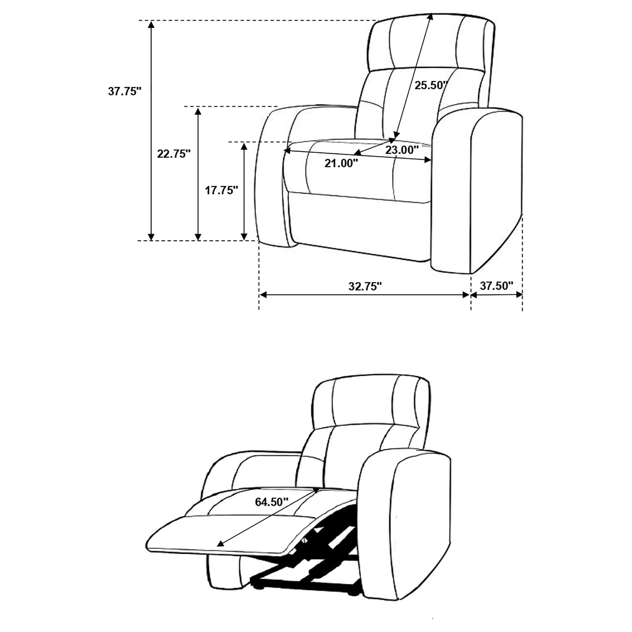 Greenfield - 3 Seater Home Theater With 2 Wedge Consoles - Black - Image 6