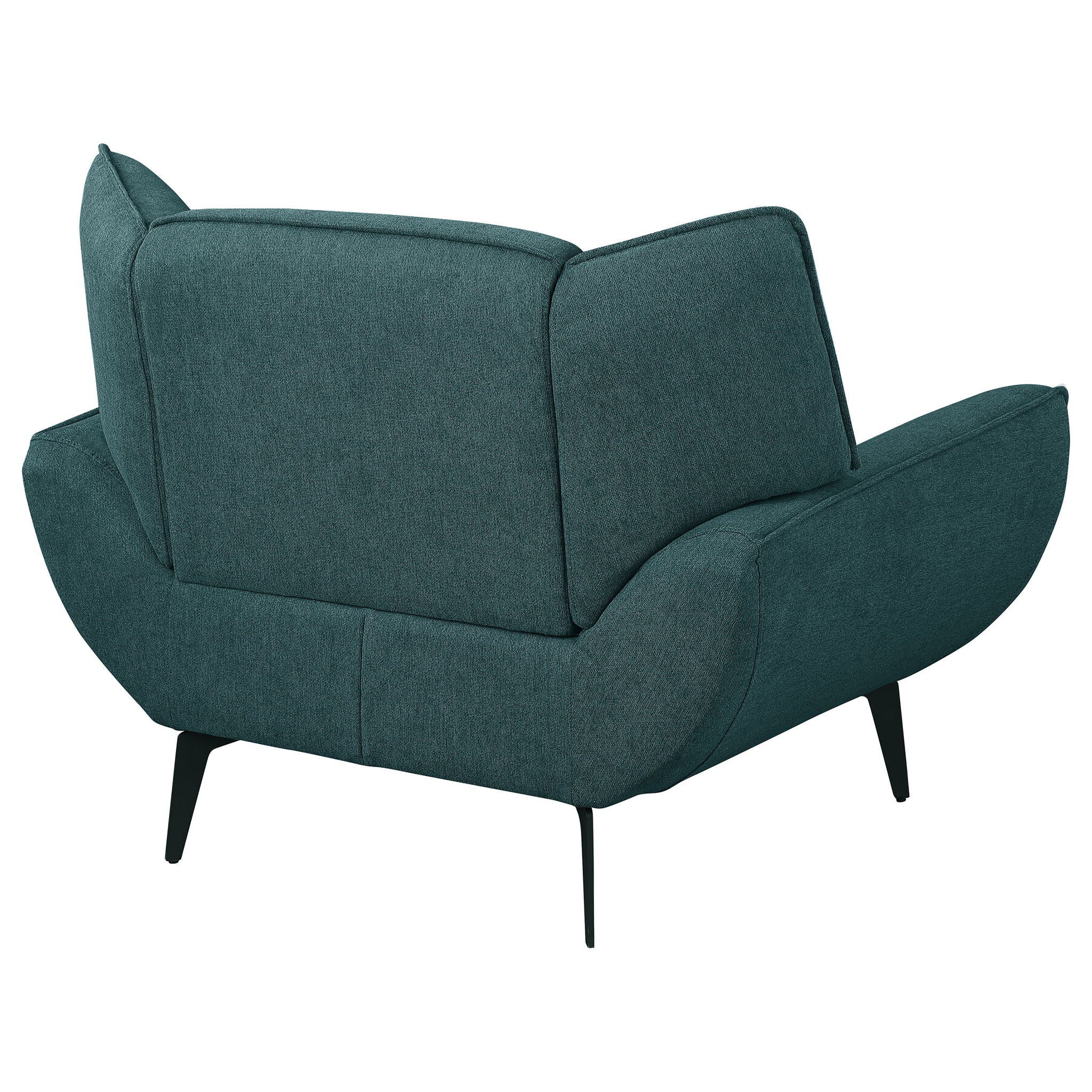 Grenada - Upholstered Flared Arm Accent Chair - Teal Blue - Image 4