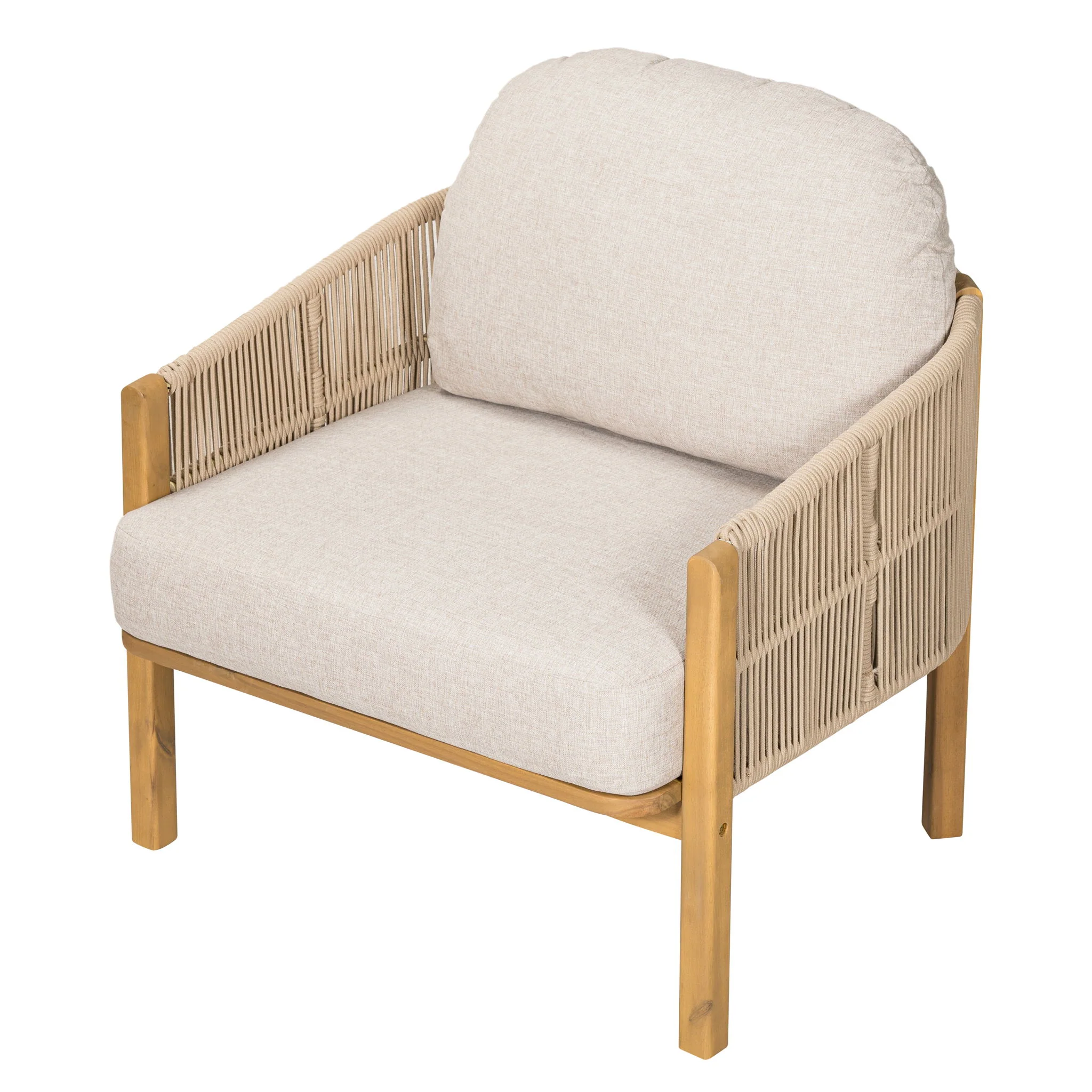 Grotta - Outdoor Wood Club Chair (Set of 2) - Image 15