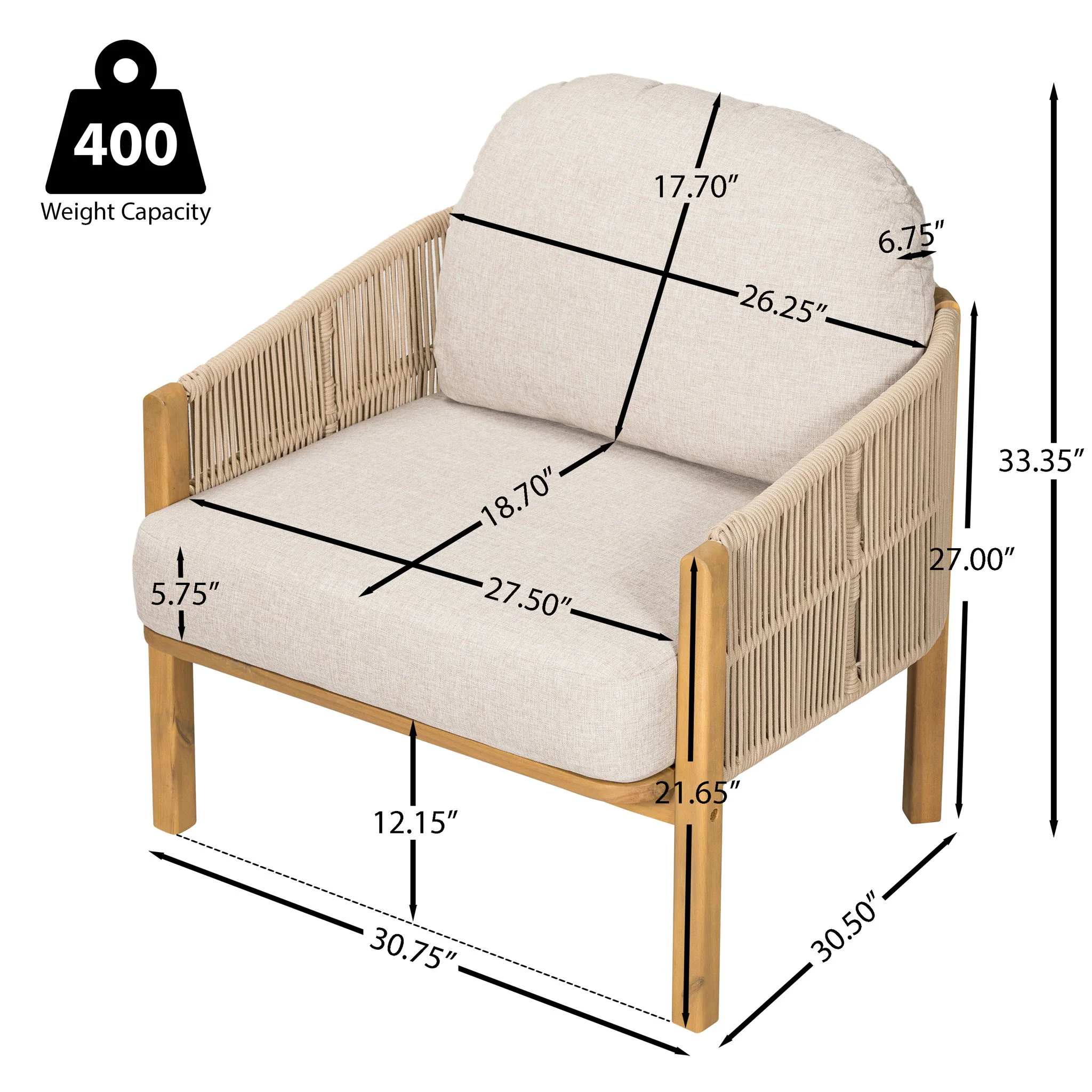 Grotta - Outdoor Wood Club Chair (Set of 2) - Image 18