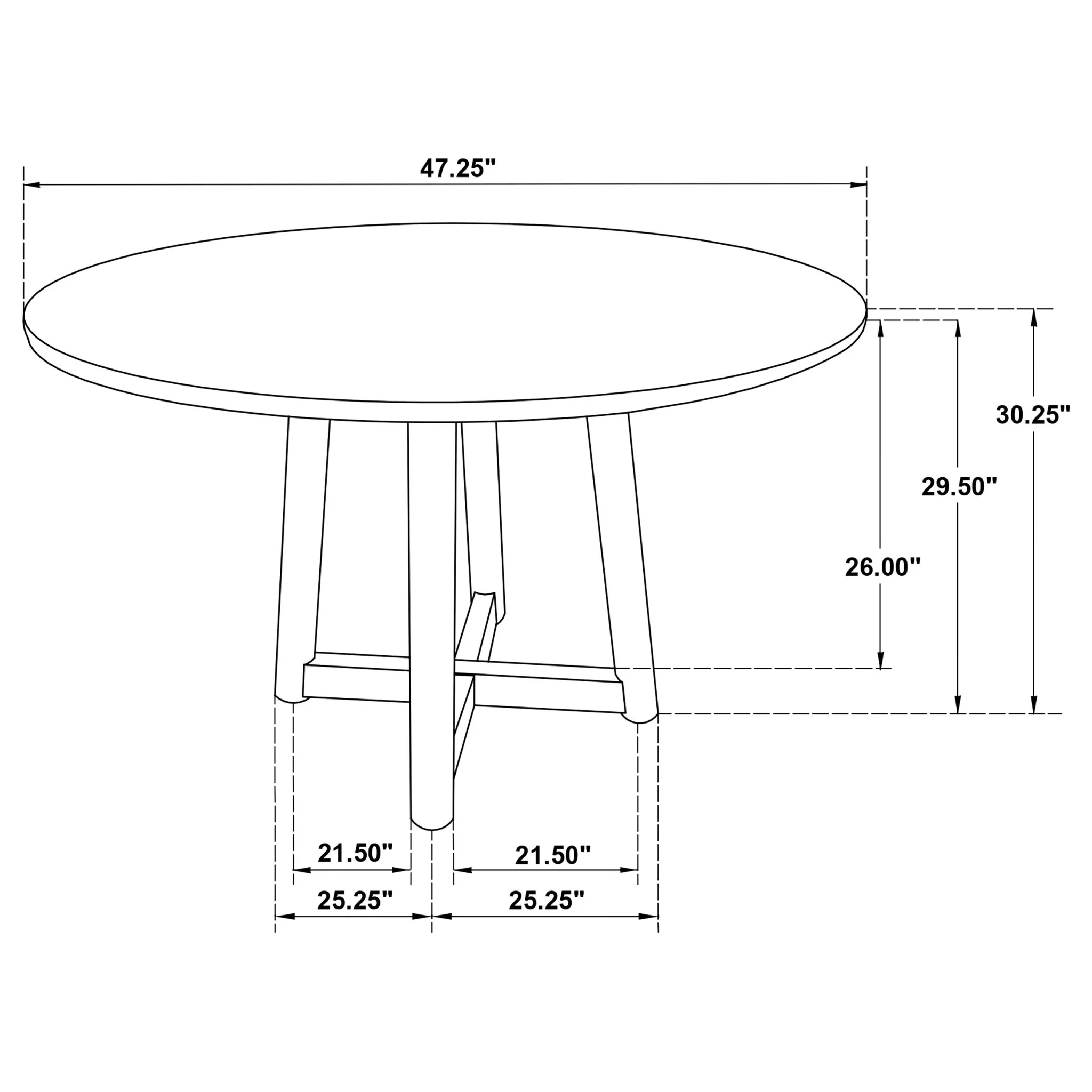 Guinea - 5 Piece Dining Set With Round Table And Upholstered Chairs - Walnut - Image 4