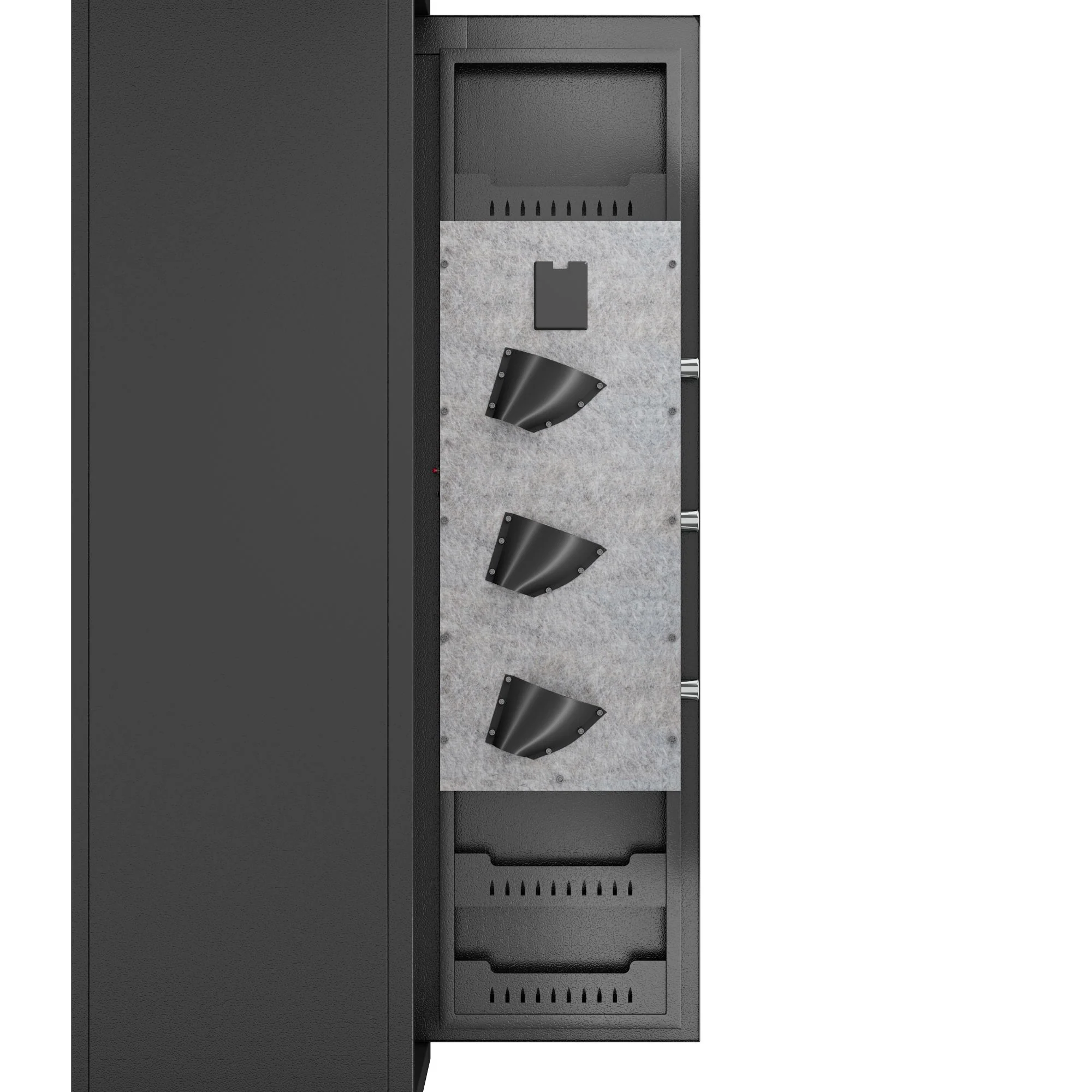 Gun Safes For Home Rifle And Pistols, Fingerprint Electronic Safe With Quick Access, Detachable Partition - Black - Image 3