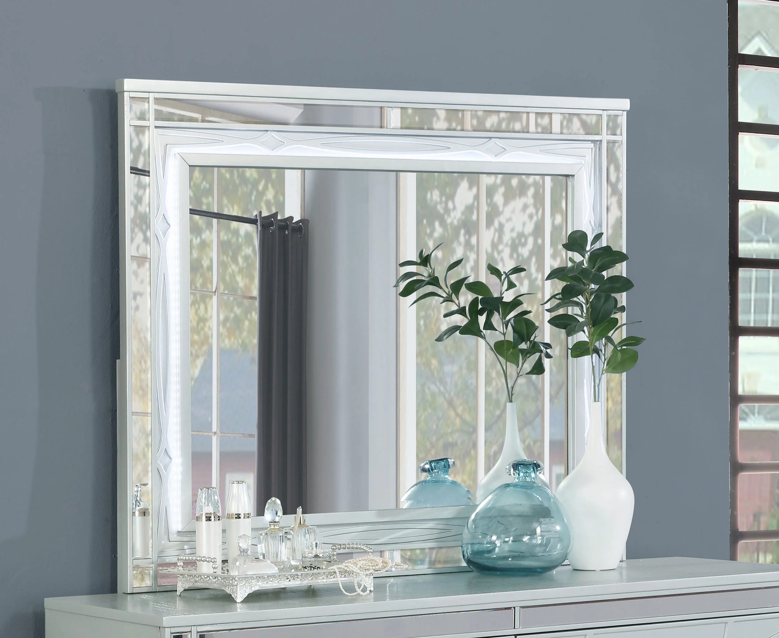 Gunnison Dresser Mirror Silver Metallic - Image 5