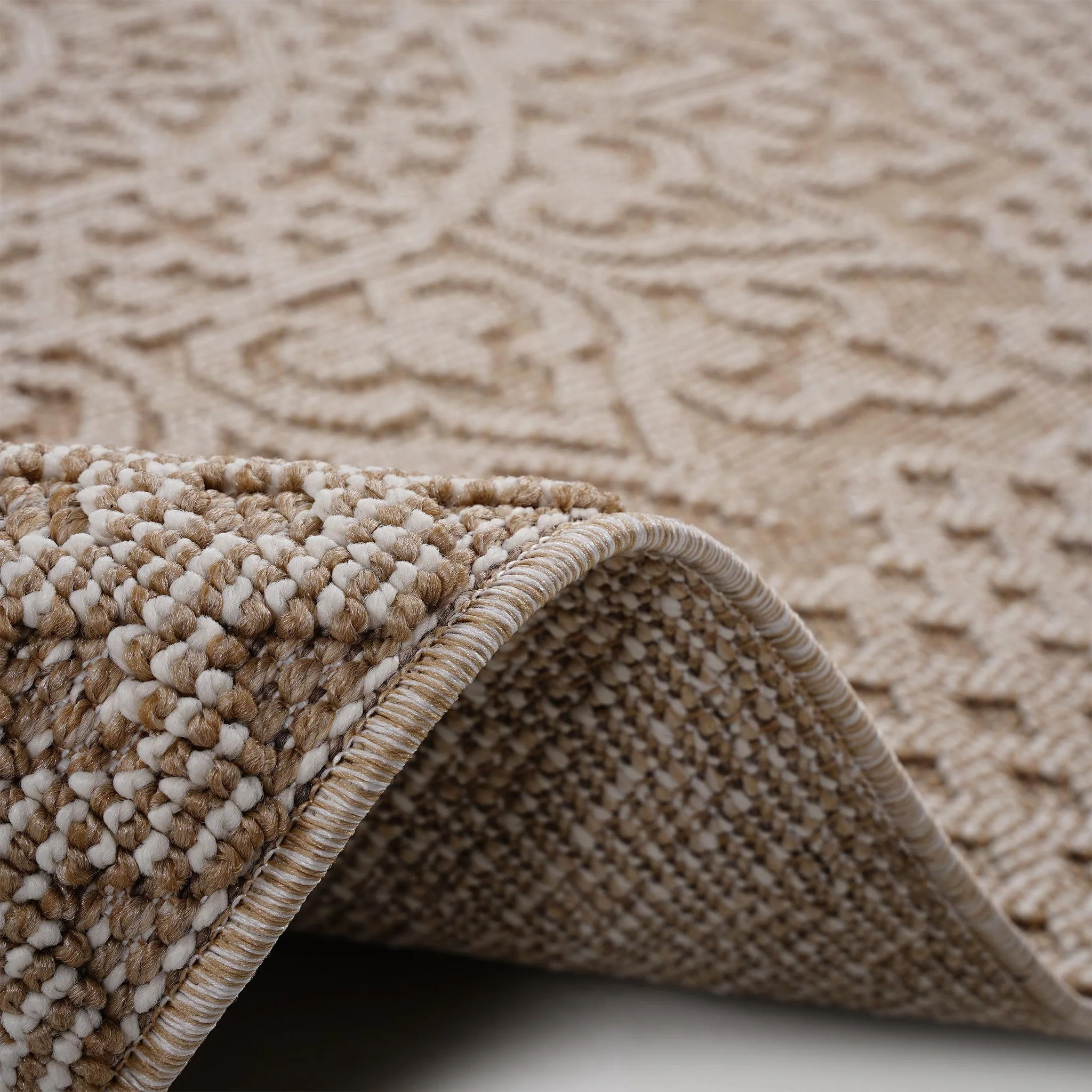 Guros - 8' X 10' Medallion Indoor / Outdoor Area Rug - Beige - Image 7