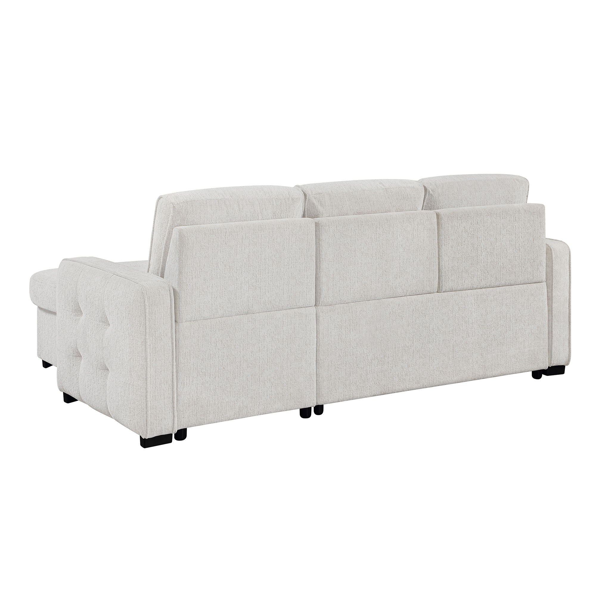 Gustavo - Sofa, Pull Out Bed, Storage Chaise, USB And Cup Holders - Beige - Image 9