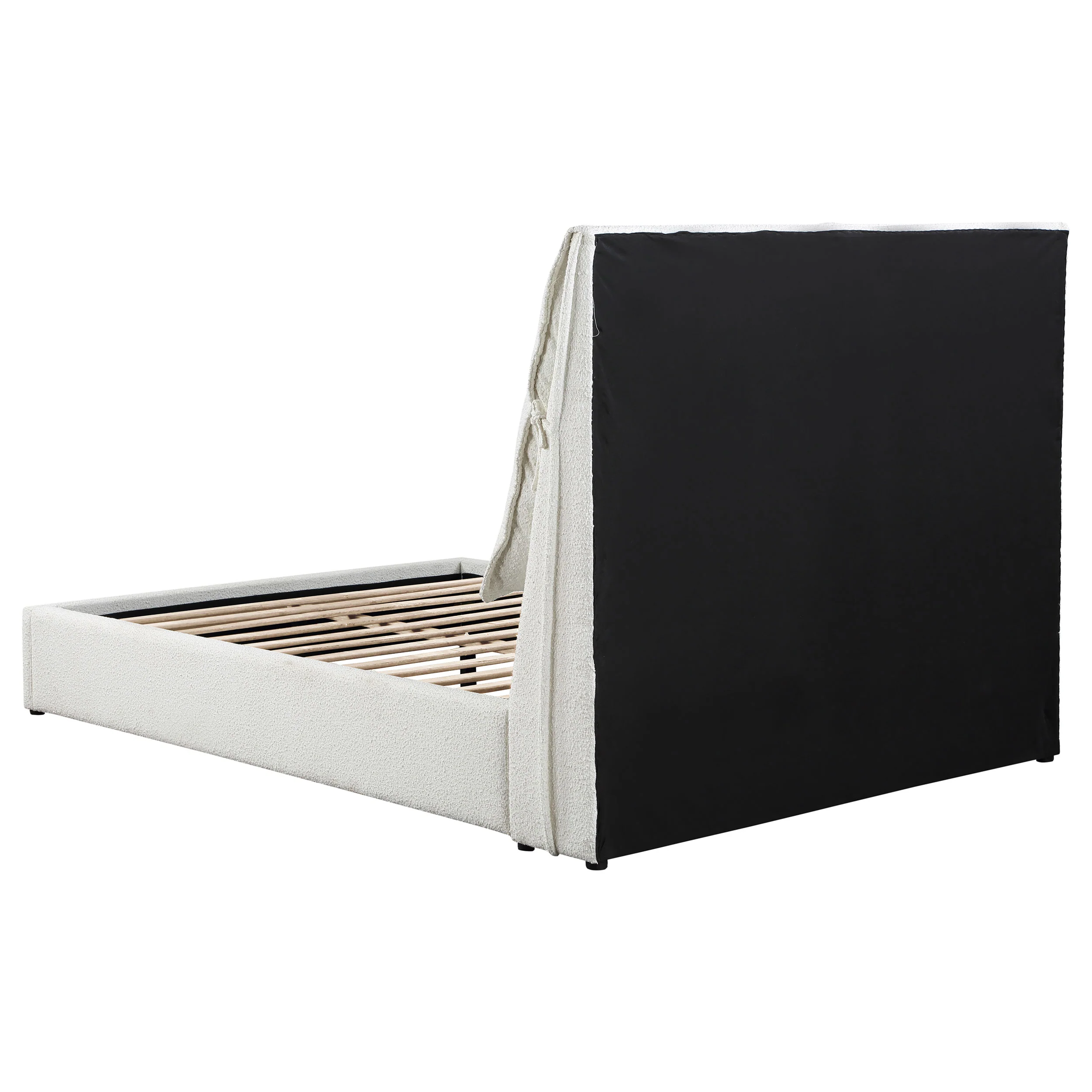 Gwendoline Upholstered Queen Panel Bed, White Bouclé - Image 10