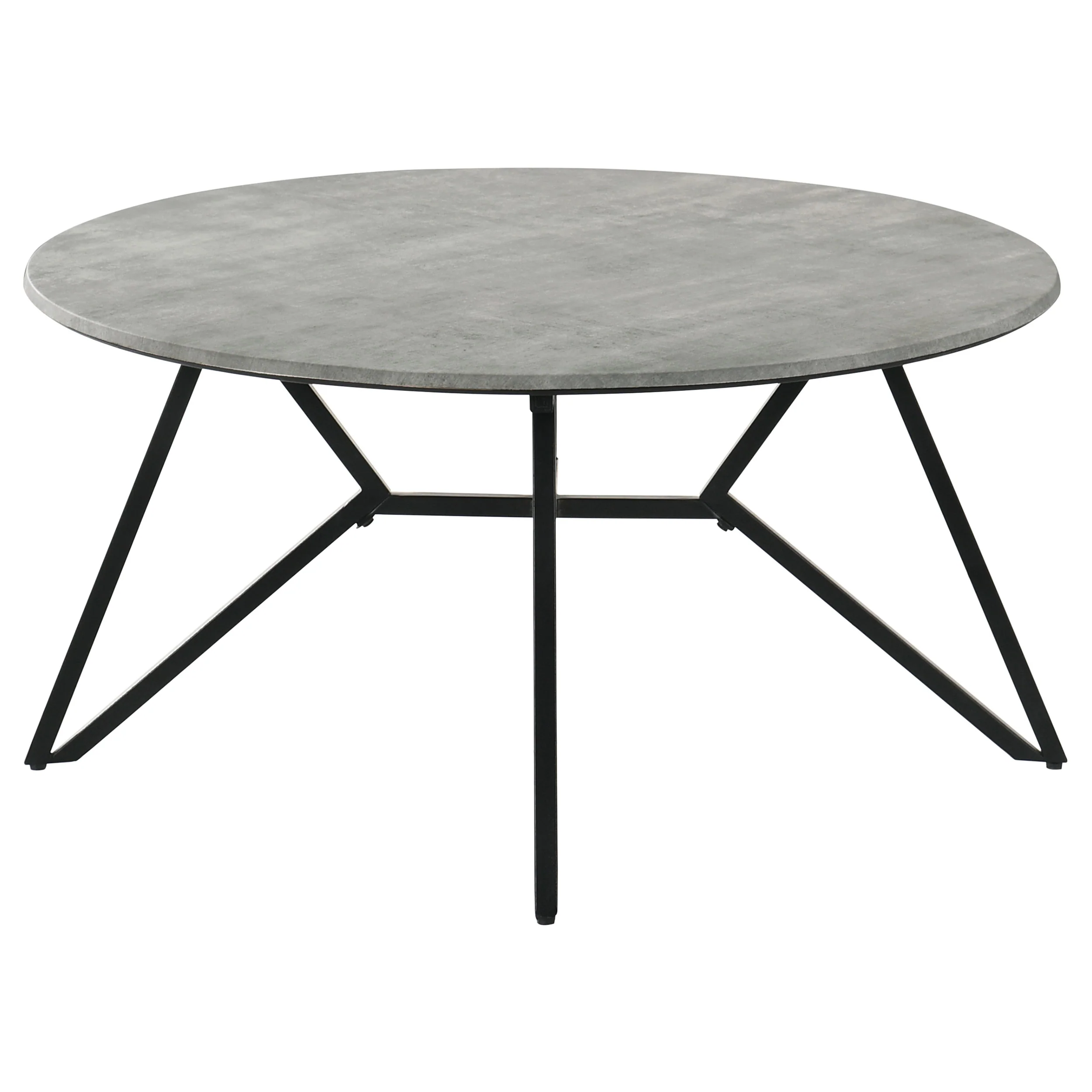 Hadi 2-Piece Round SmartTop Coffee and End Table Set, Cement - Image 9