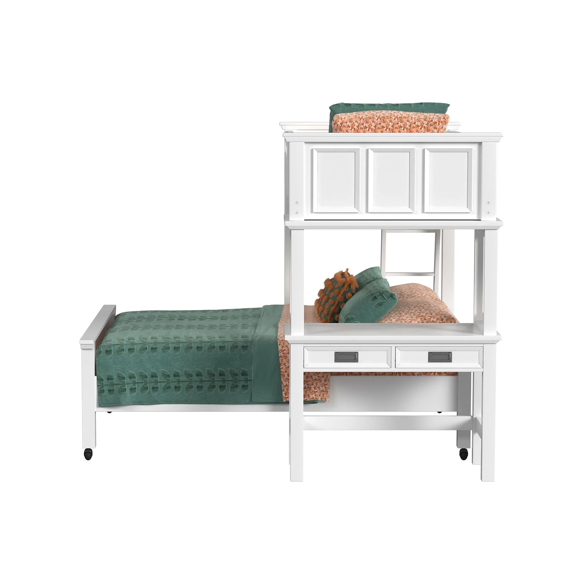 Hampton Kids - Loft Bed With Ladder And Desk With Speaker - Image 6