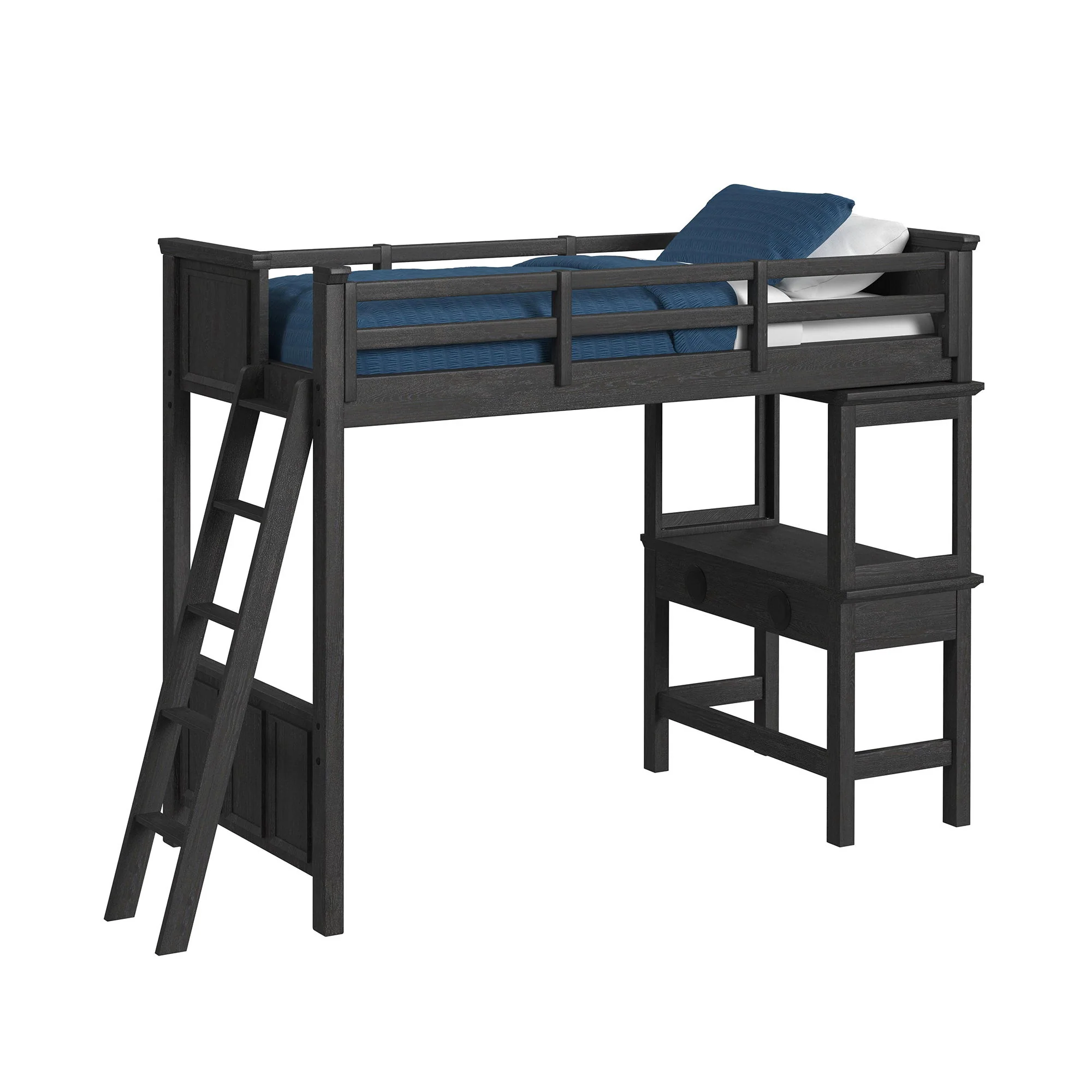 Hampton Kids - Loft With Ladder And Desk With Speaker Bedroom Set - Image 35