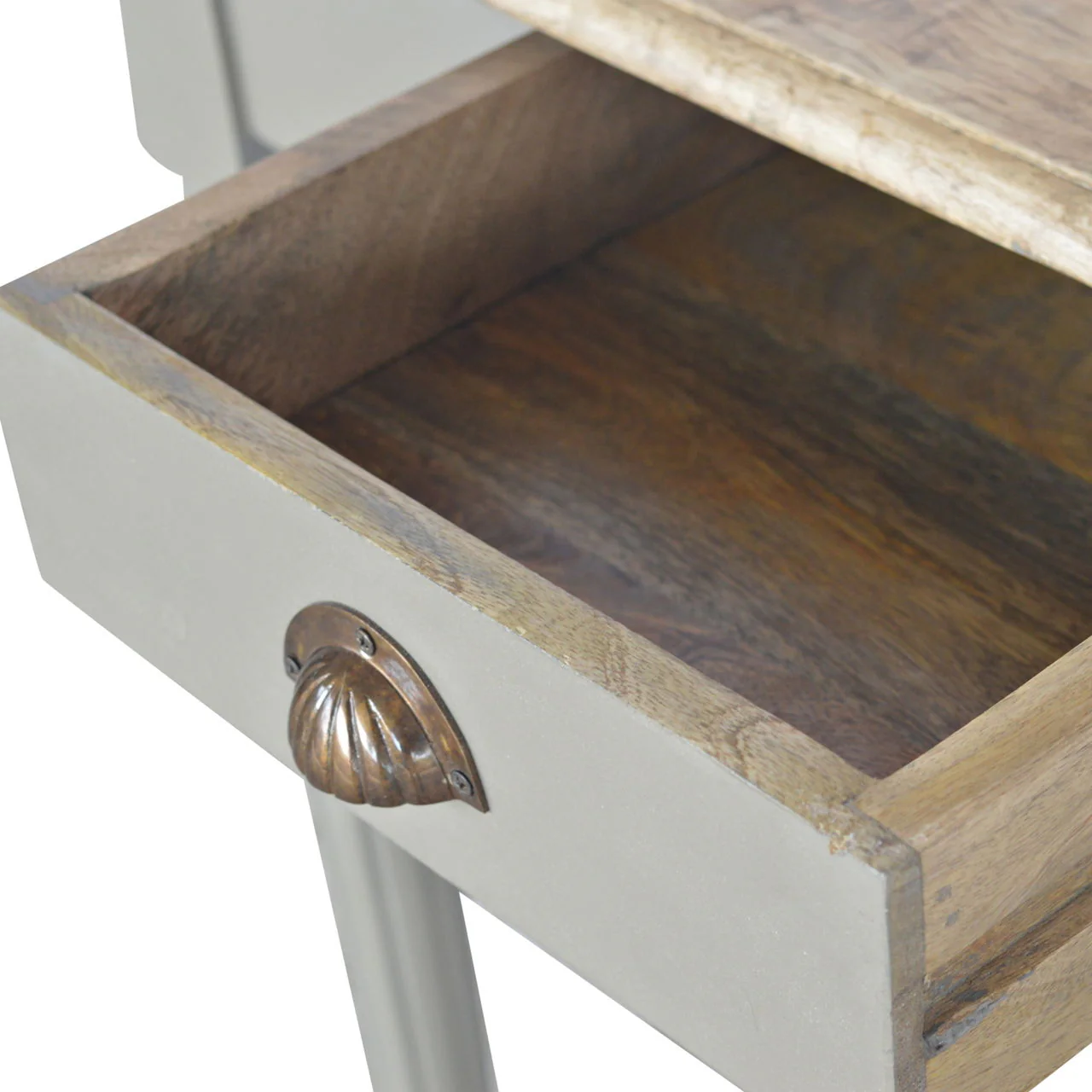 Hand Painted Writing Desk - Gray - Image 2