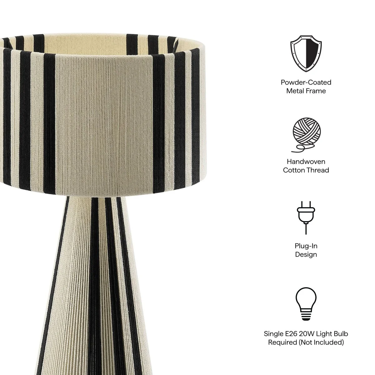 Handwoven Cotton Thread Table Lamp – Decorative Ambient Lighting for Home - Image 23