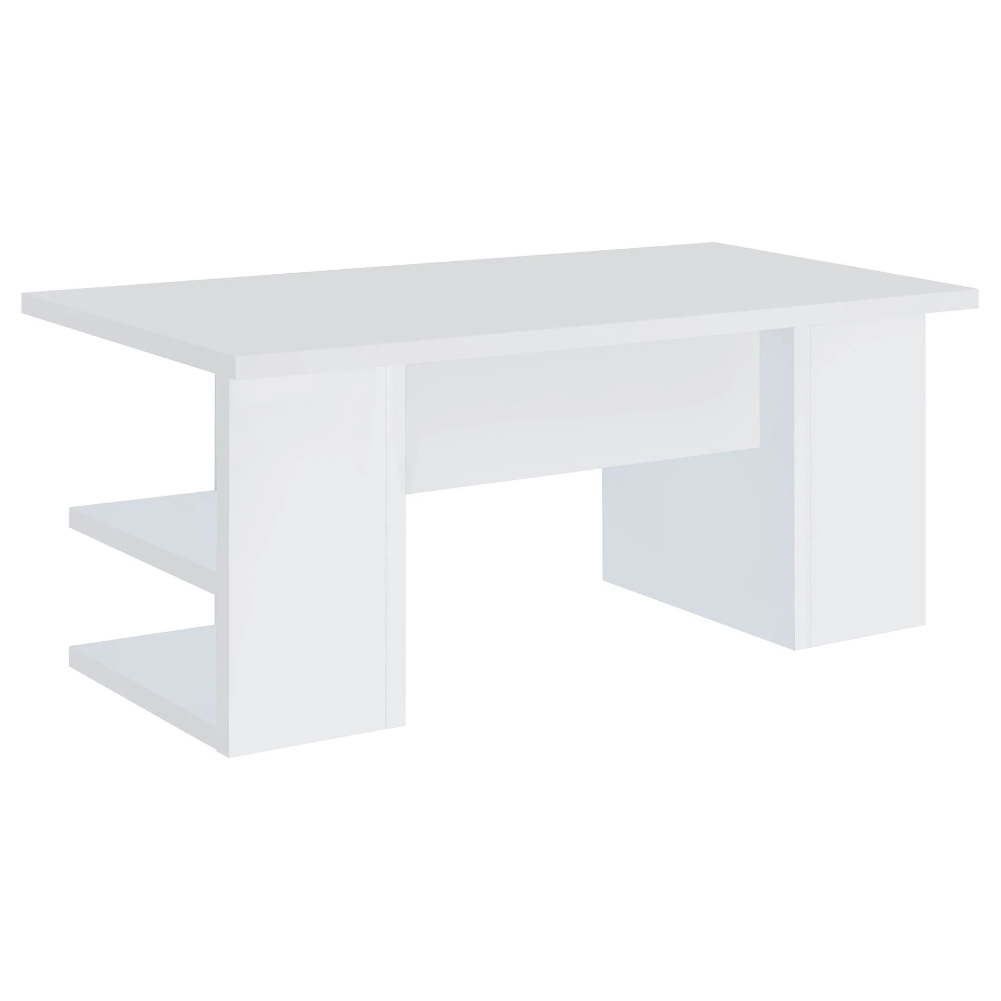 Hannah - 4 Shelf Writing Desk With Open Shelving - White - Image 7