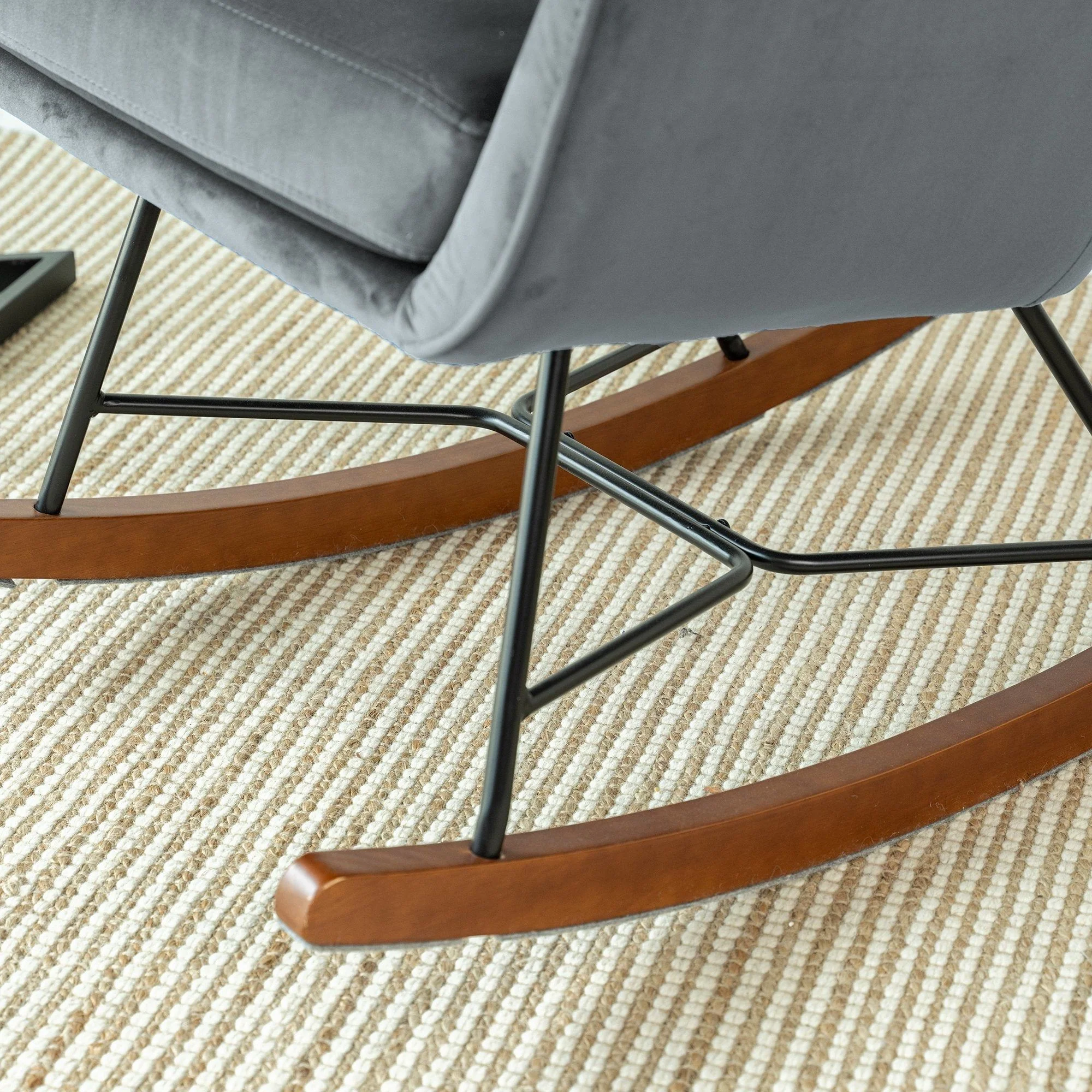 Hannah - Rocking Chair - Gray - Image 4