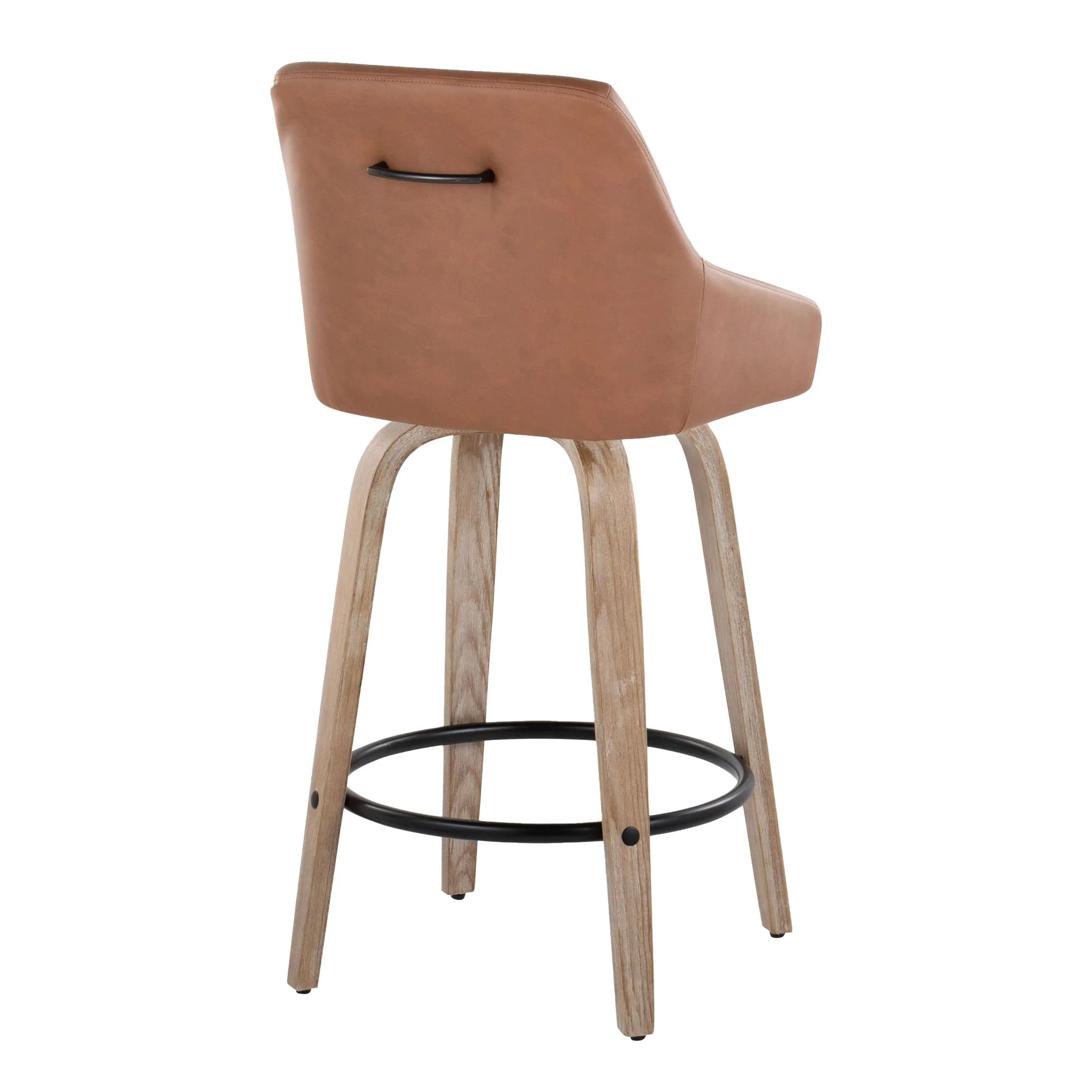 Hannah - Transitional Fixed Height Counter Stool With Swivel With Round Footrest (Set of 2) - Image 15