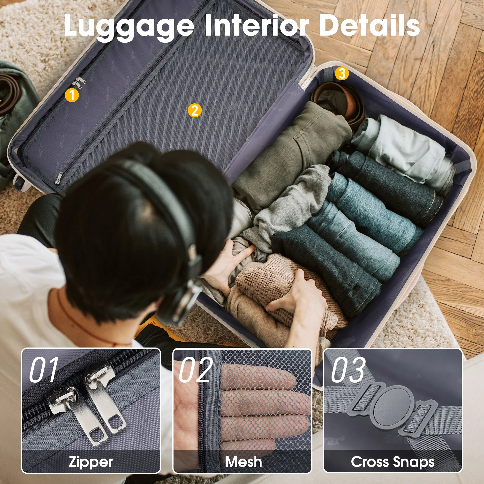 Hardshell Luggage Sets 2 Pieces + Bag Spinner Suitcase With Tsa Lock Lightweight 20" / 28" - Image 11