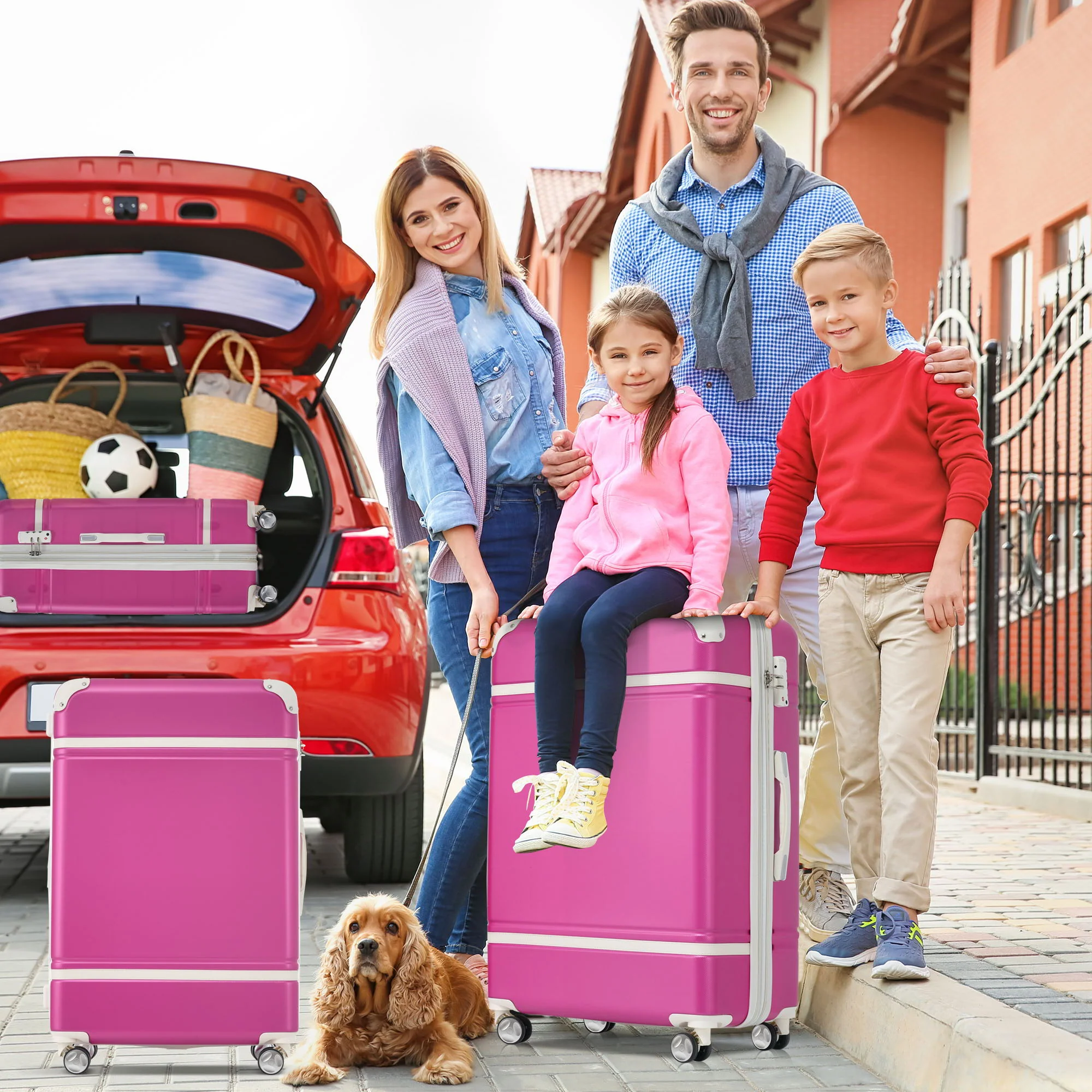 Hardshell Luggage Sets 3 Pieces 20" / 24" Luggages And Cosmetic Case Spinner Suitcase With Tsa Lock Lightweight - Image 31