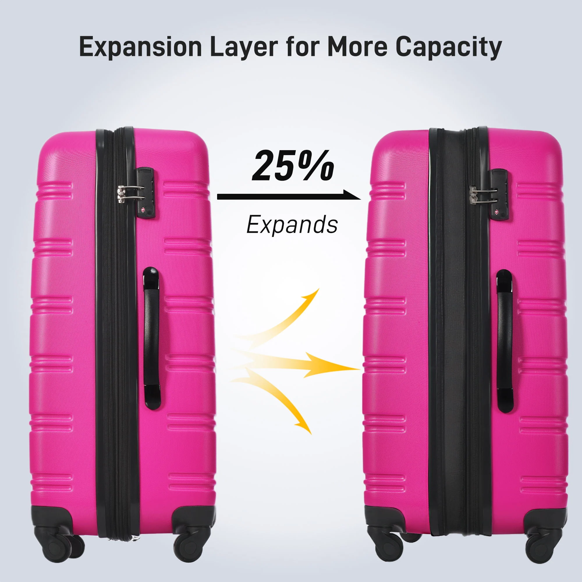 Hardshell Luggage Sets 4 Pieces + Bag Spinner Suitcase With Tsa Lock Lightweight - 16" / 20" / 24" / 28" Luggages - Image 6