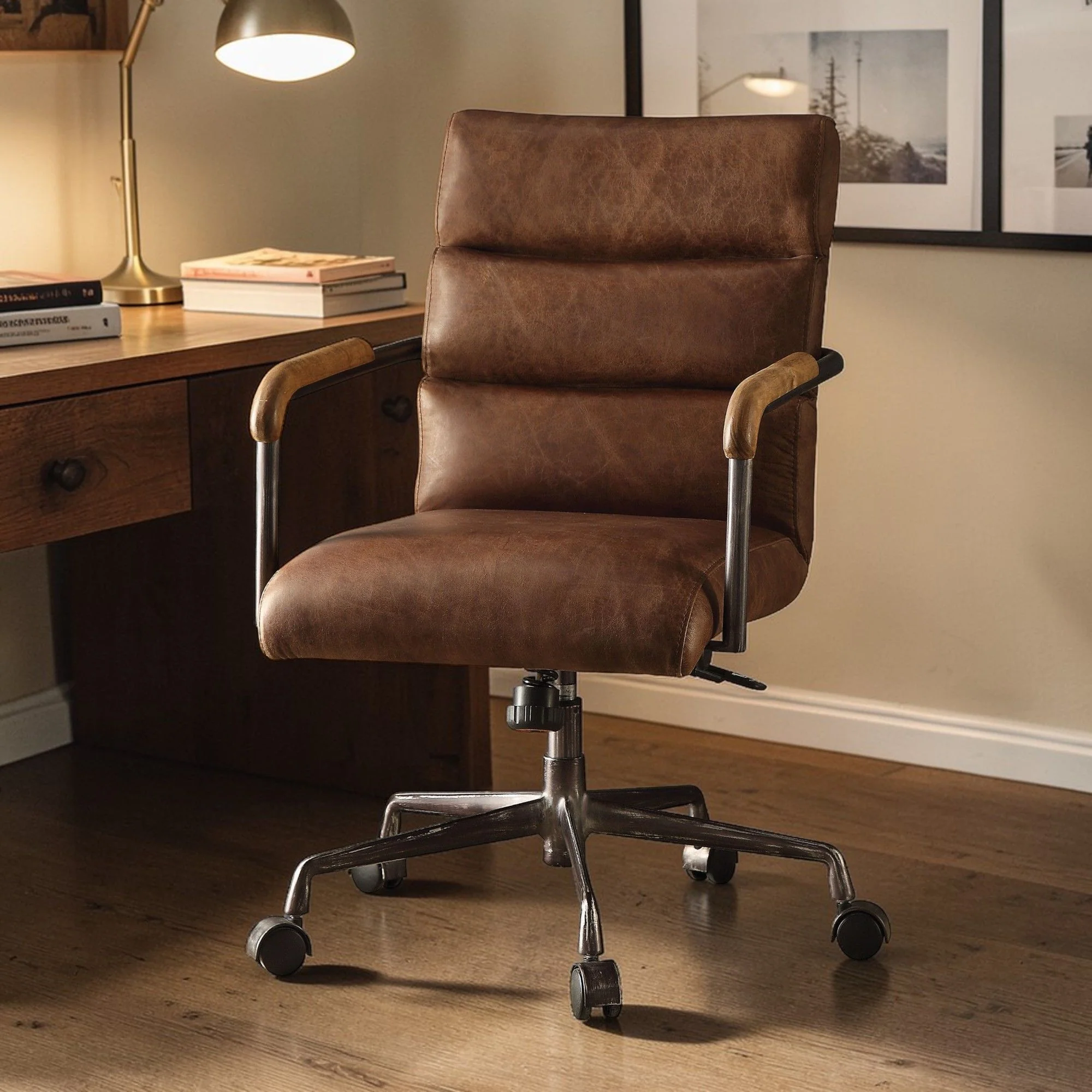 Harith - Retro Top Grain Office Chair - Image 14
