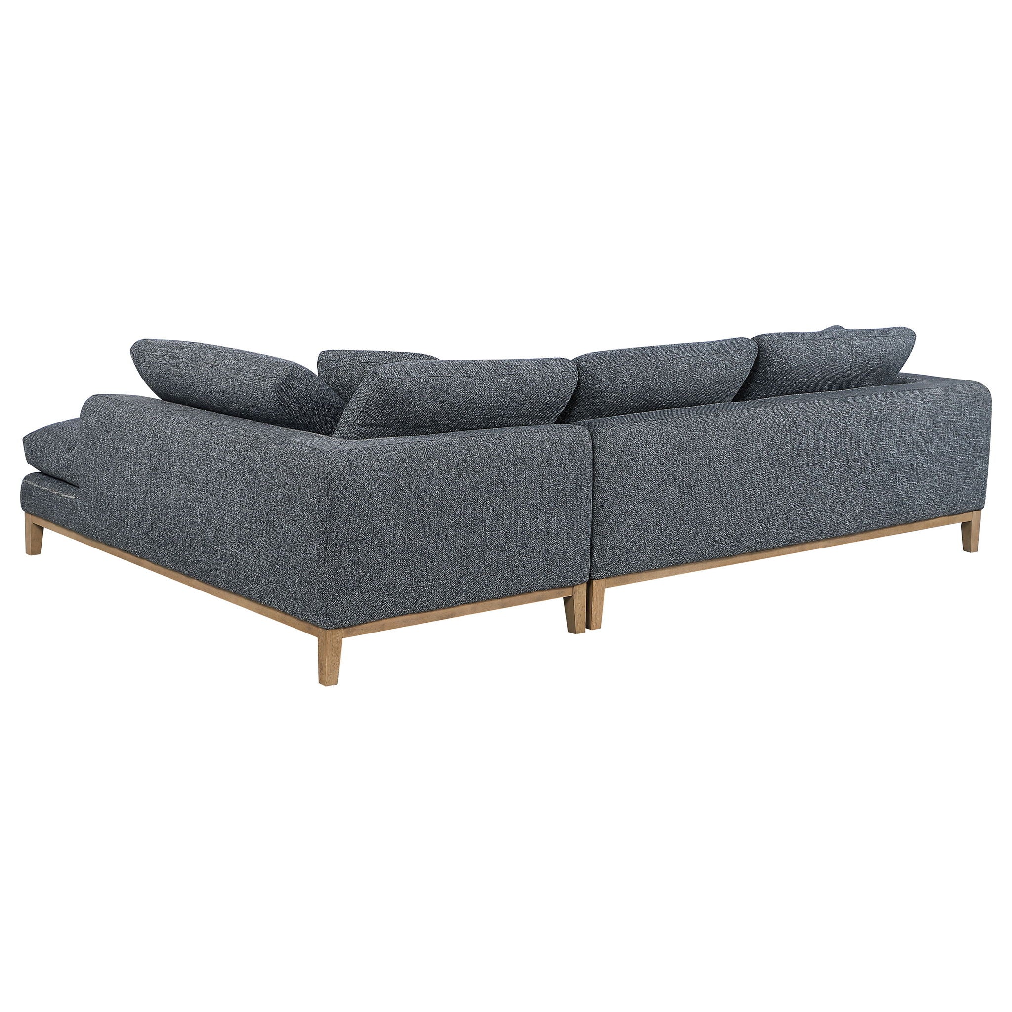 Harlan - L-Shape Upholstered Sectional With Pillows - Gray - Image 5