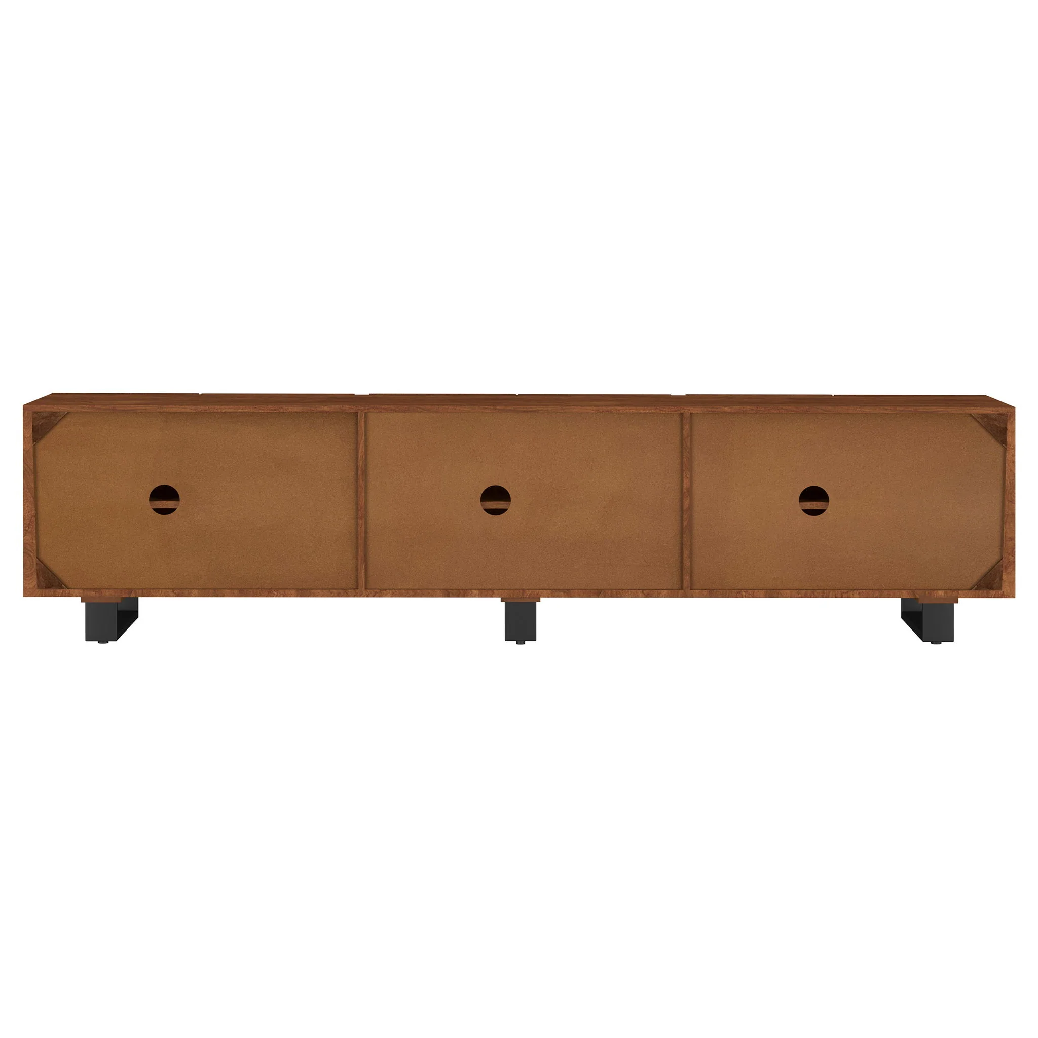 Harper - TV Stand Media Console With Curved Doors - Brown - Image 3