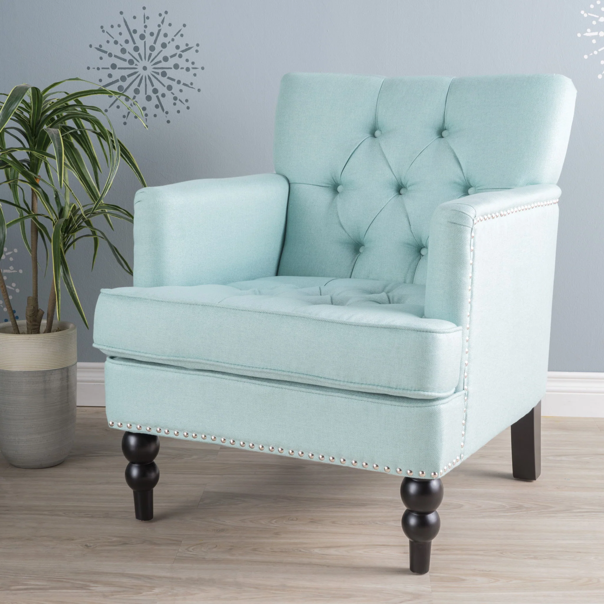 Harrison - Tufted Club Chair With Button Tufted Back And Birch Wood Legs - Image 15