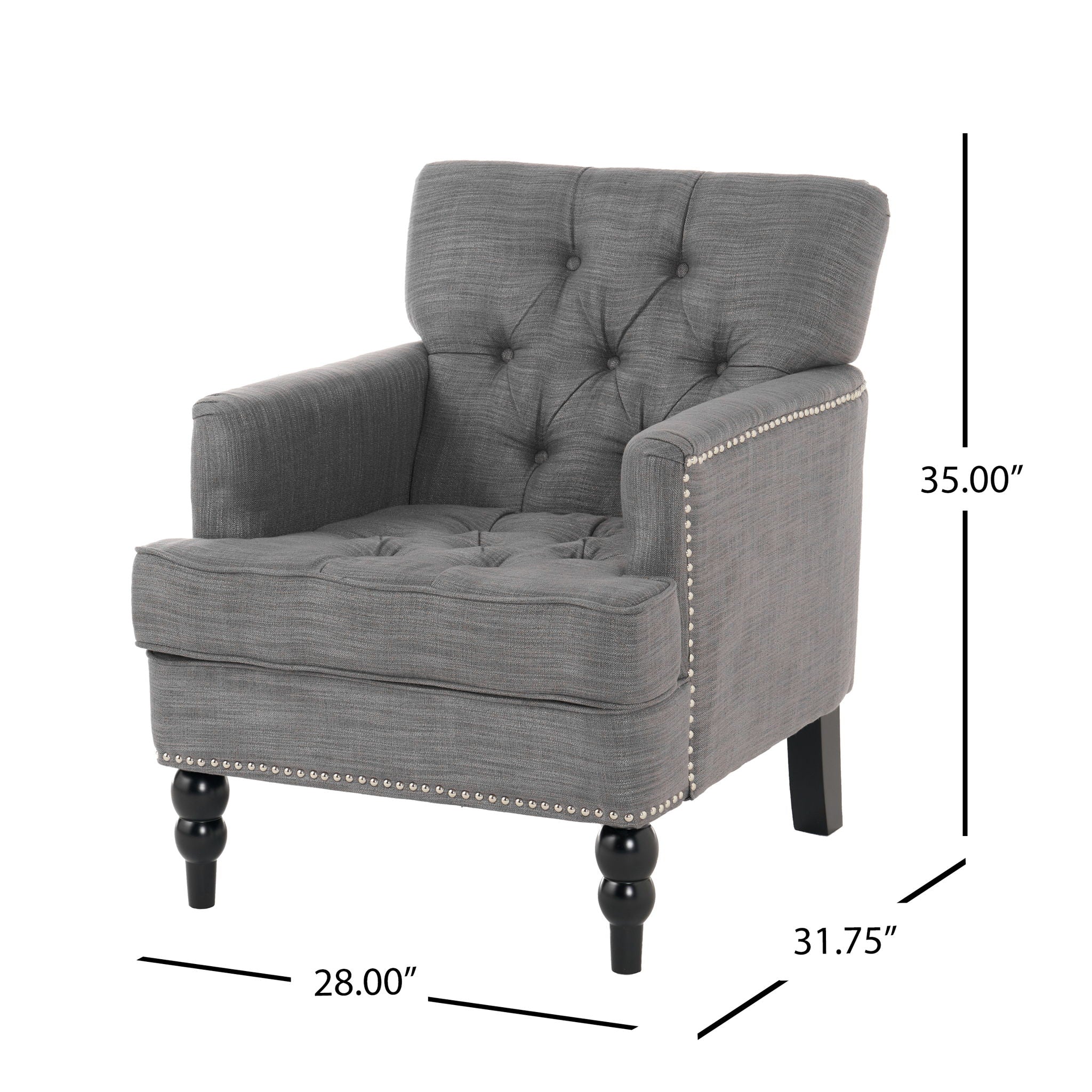 Harrison - Tufted Club Chair With Button Tufted Back And Birch Wood Legs - Image 18