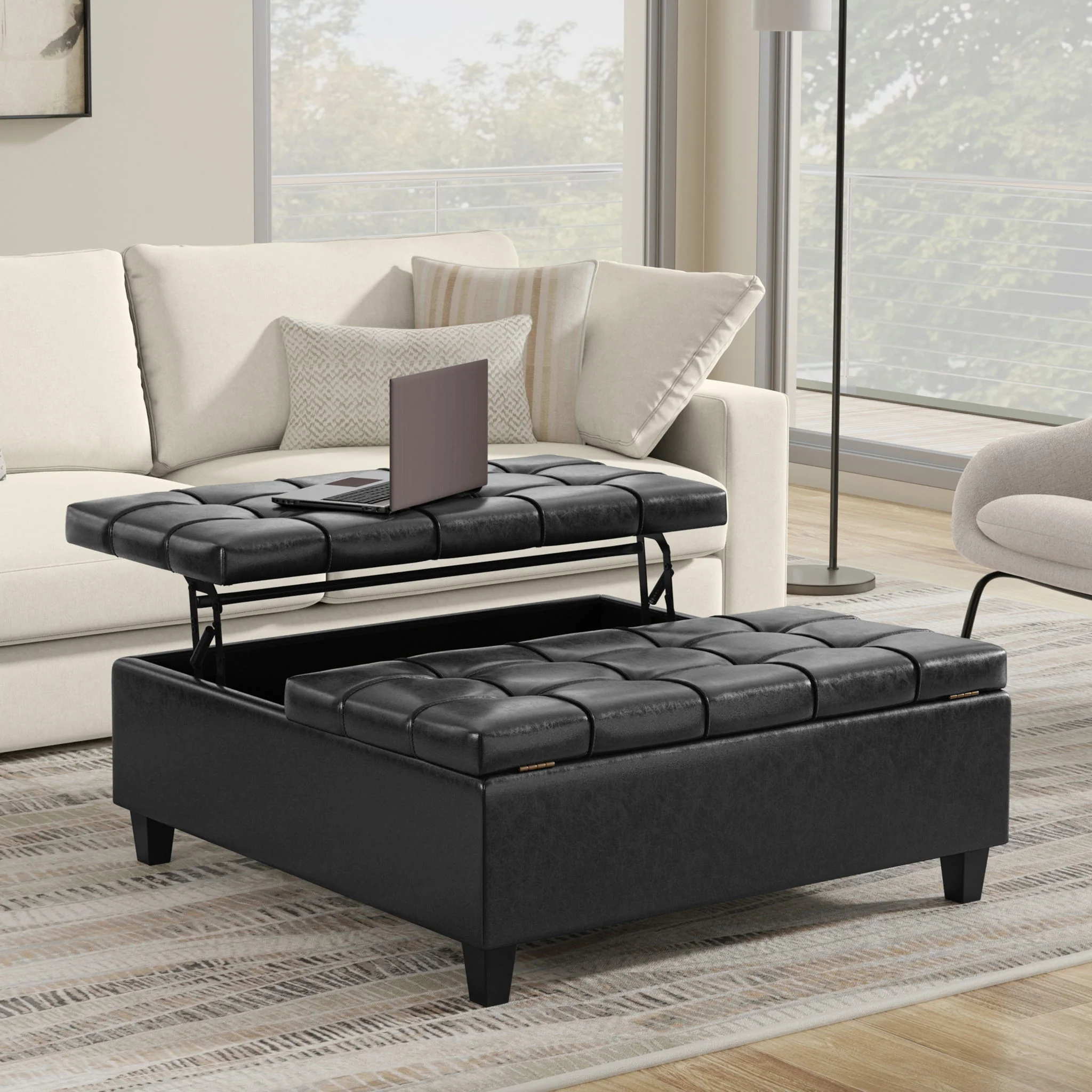 Harrison - Upholstered Coffee Table Storage Ottoman - Image 116